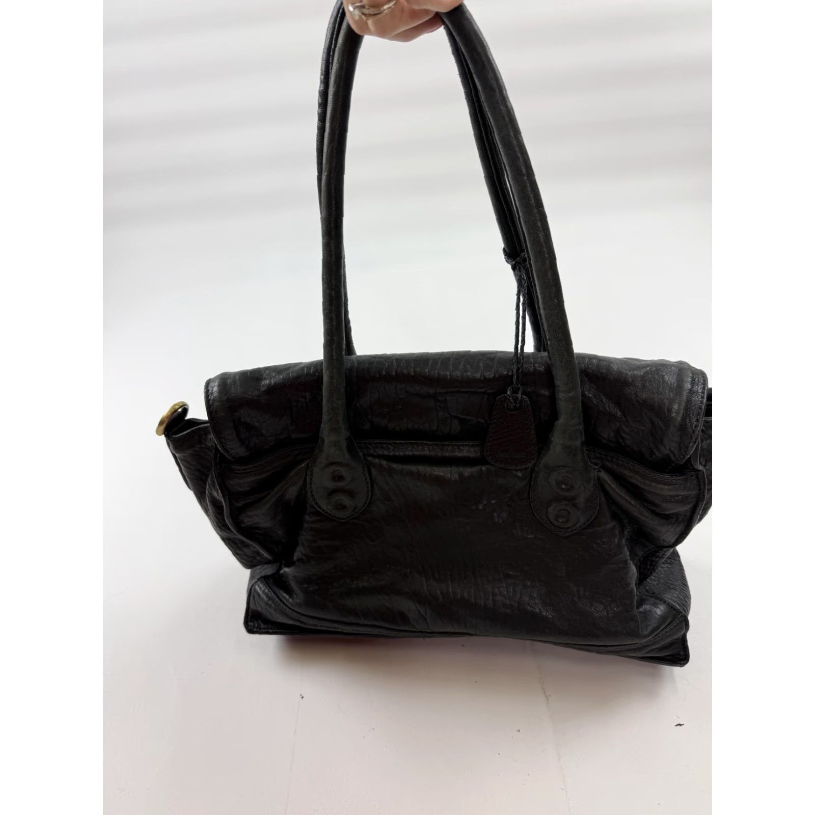 Cole Haan Cole Haan Satchel Bag Womens Medium Black Leather Top Handle Red Lining Purse Size M / US 6-8 / IT 42-44 - 5 Thumbnail
