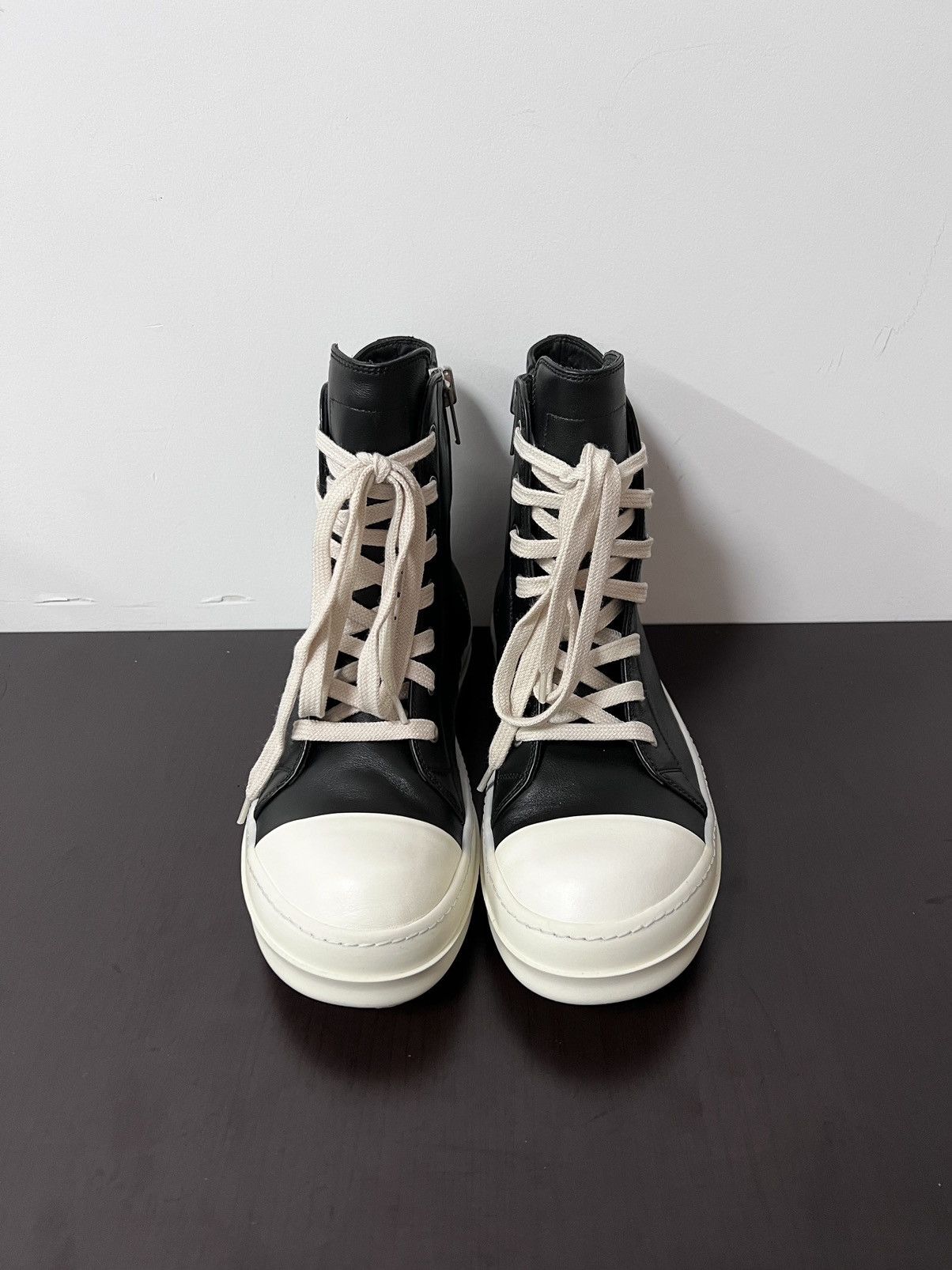 Rick Owens Rick owens mainline leather ramones high top sneakers sz39 Size US 6 / EU 39 - 4 Thumbnail