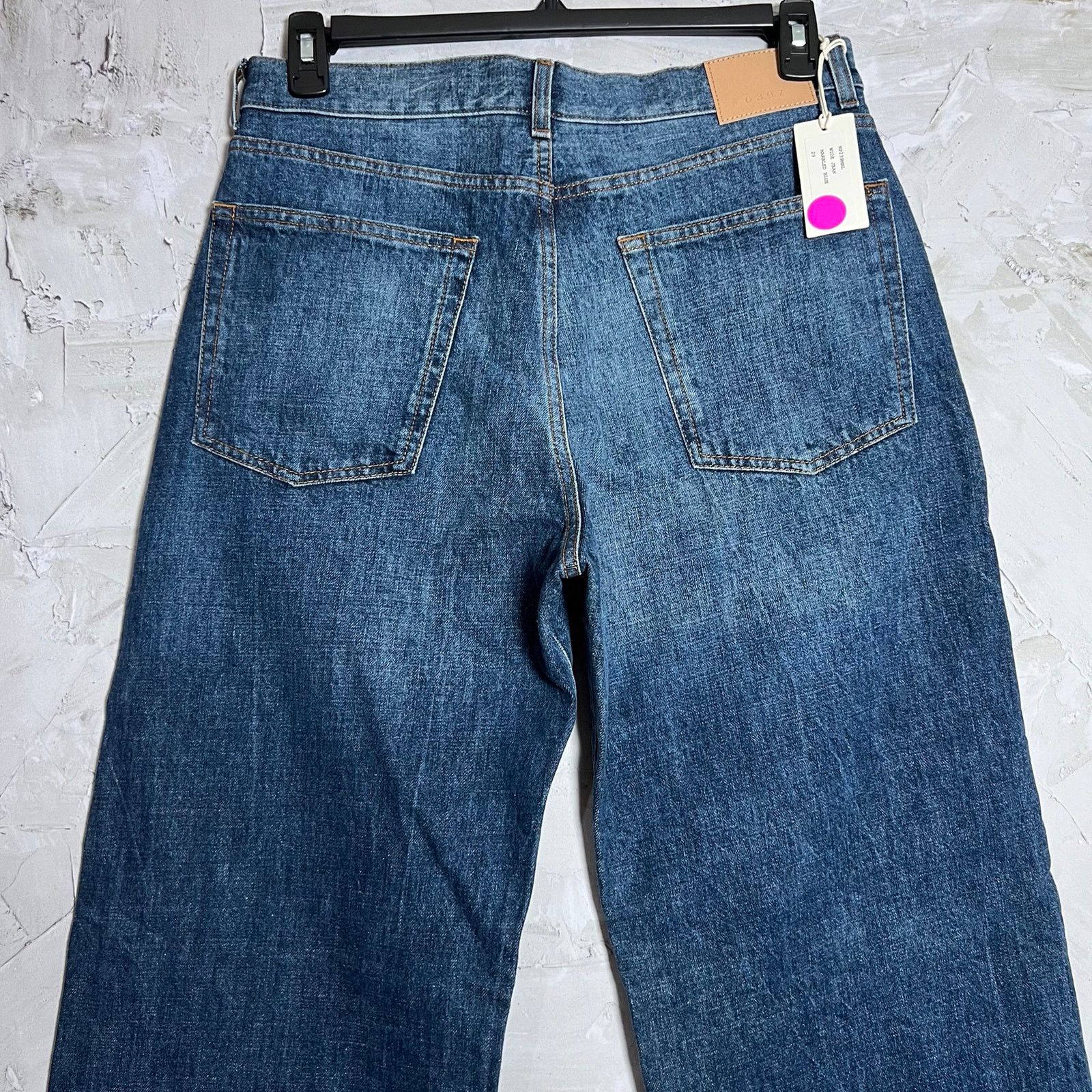 6397 6397 NP239 Wide Leg Jeans Marbled Blue 100% Cotton Sz 29 Size 29" - 6 Thumbnail