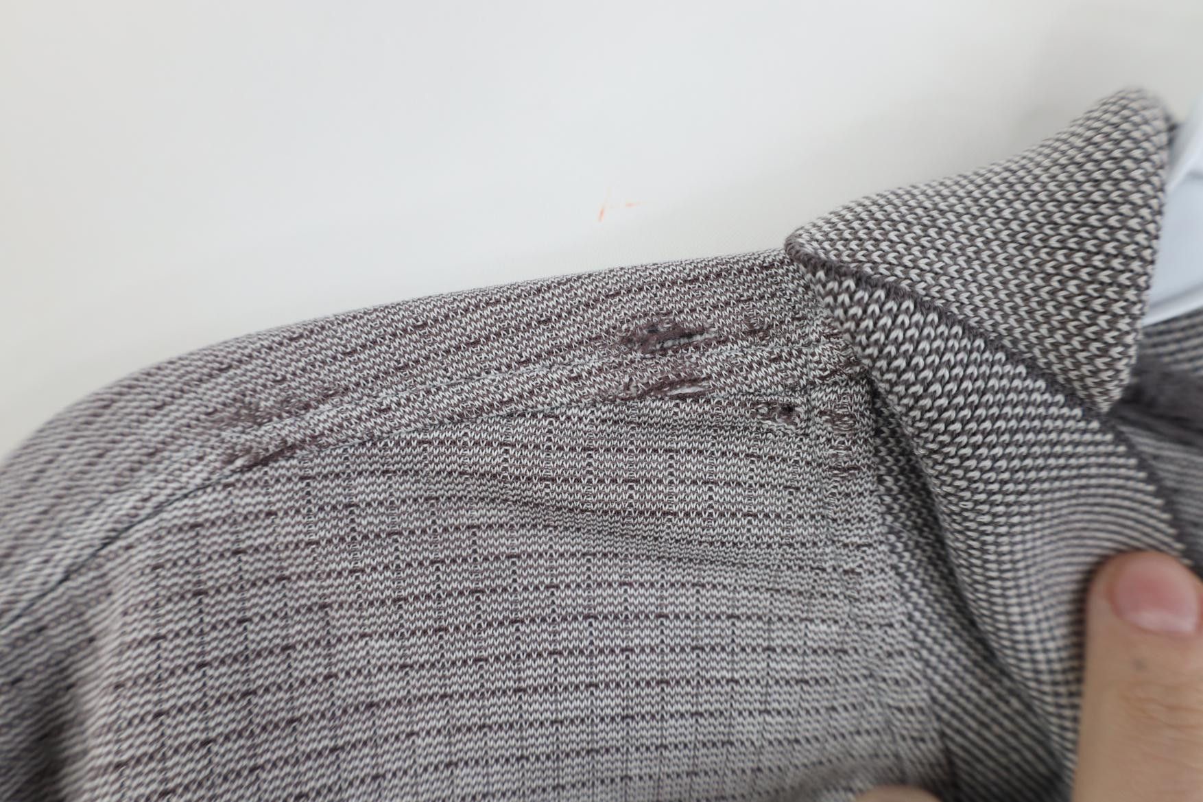 Vintage Vintage 90s Streetwear Checkered Knit Golf Polo Shirt Gray Size US M / EU 48-50 / 2 - 5 Thumbnail