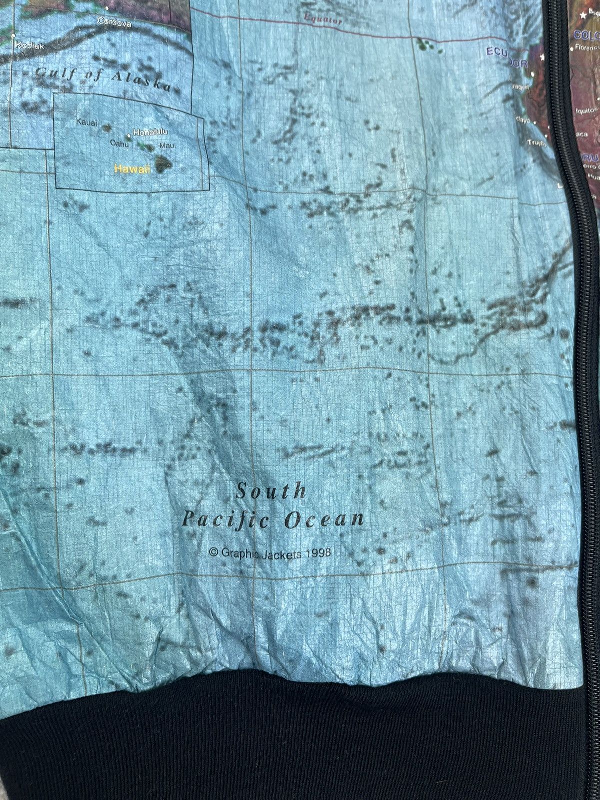 Vintage Vintage1998 World Map All Over Print Jacket Kurt Cobain Size US XL / EU 56 / 4 - 6 Thumbnail