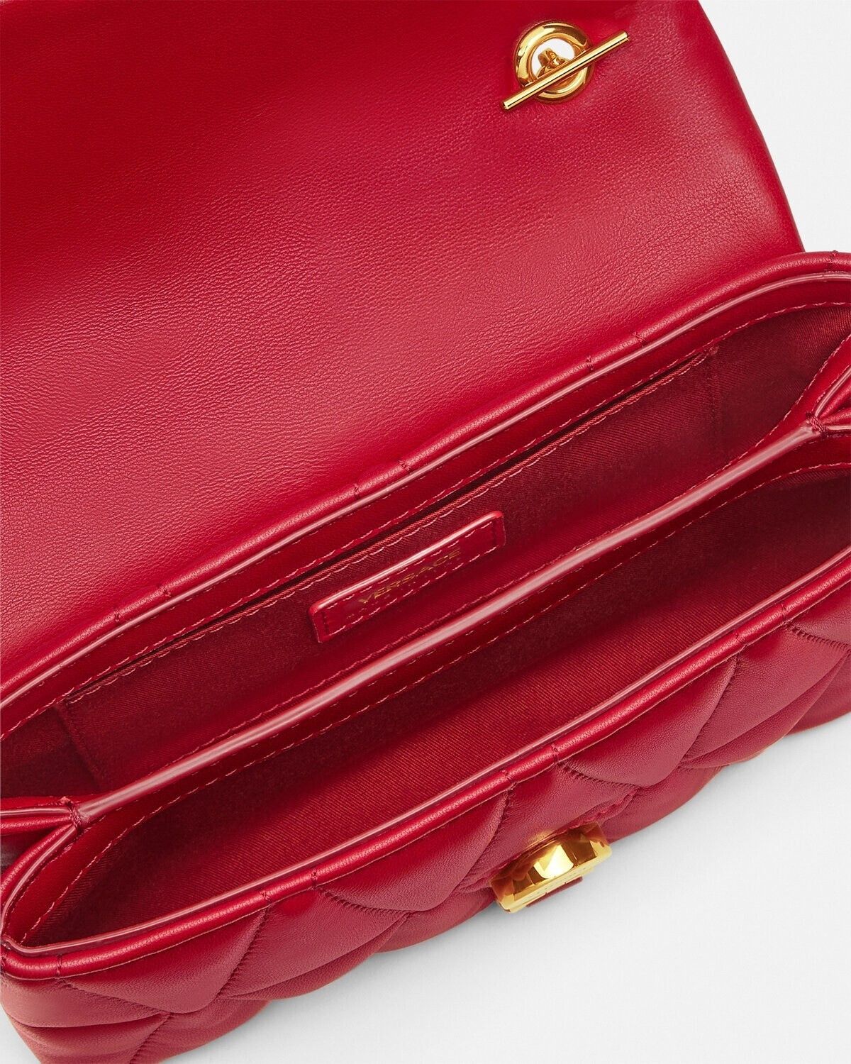 Versace VERSACE Kleio Mini Red Quilted Leather Shoulder Bag Size ONE SIZE - 3 Thumbnail