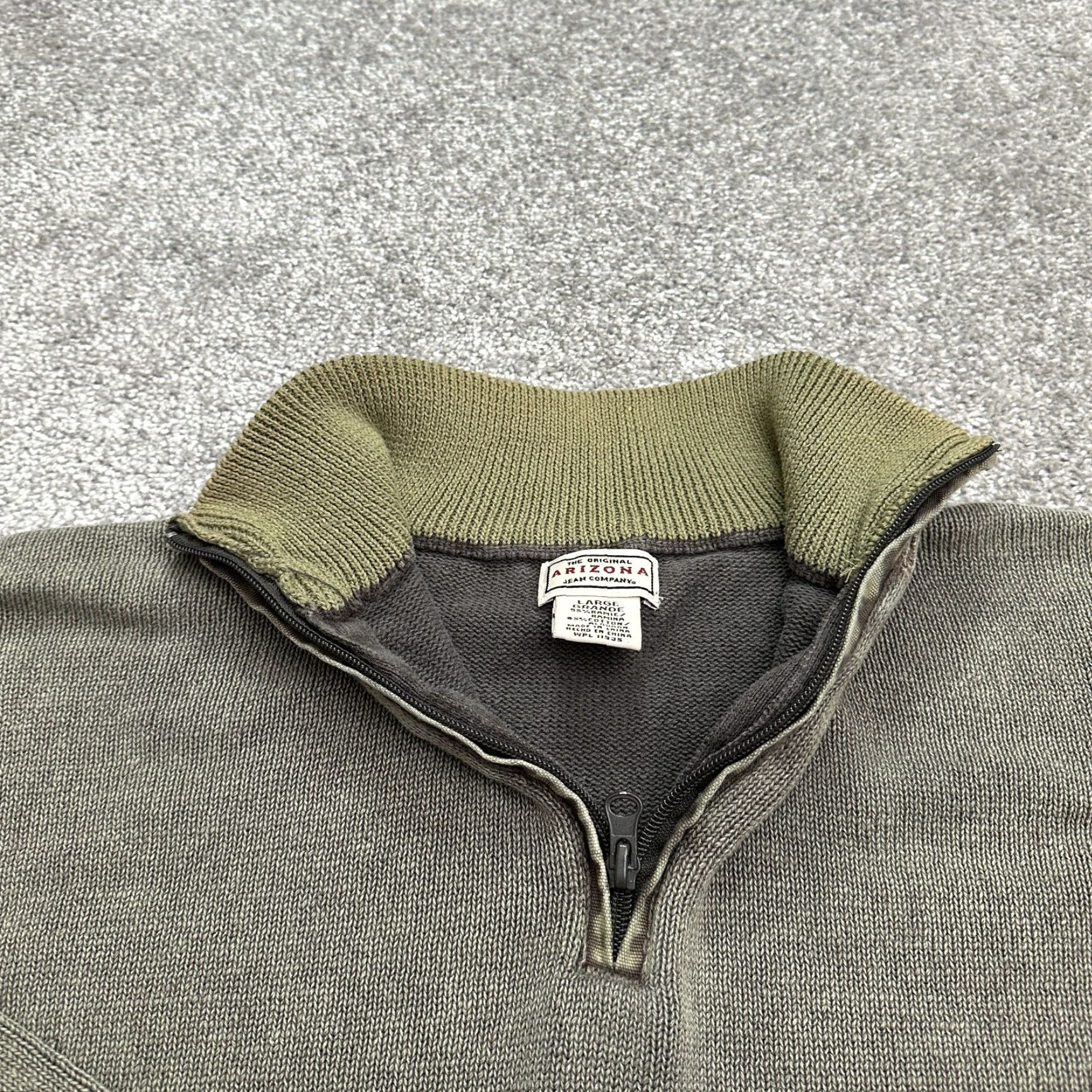 Vintage Arizona Pullover Knit 1/4 Zip Sweater Women L Brown Casual Long Sleeve Mock Neck Knit Style Regular Size L Mens? Size L / US 10 / IT 46 - 4 Thumbnail
