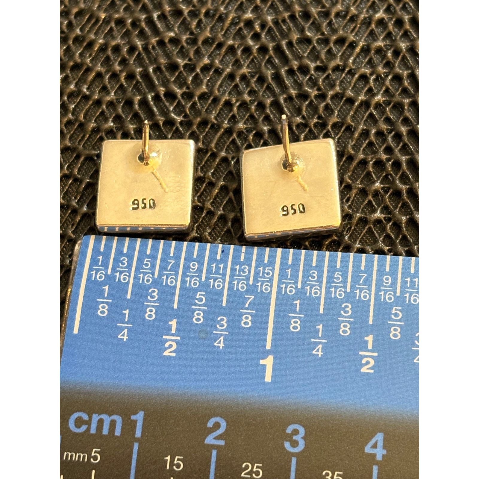 Other Vintage Genuine Coral 950 Sterling Silver Stud Earrings 0.5” Size ONE SIZE - 3 Thumbnail