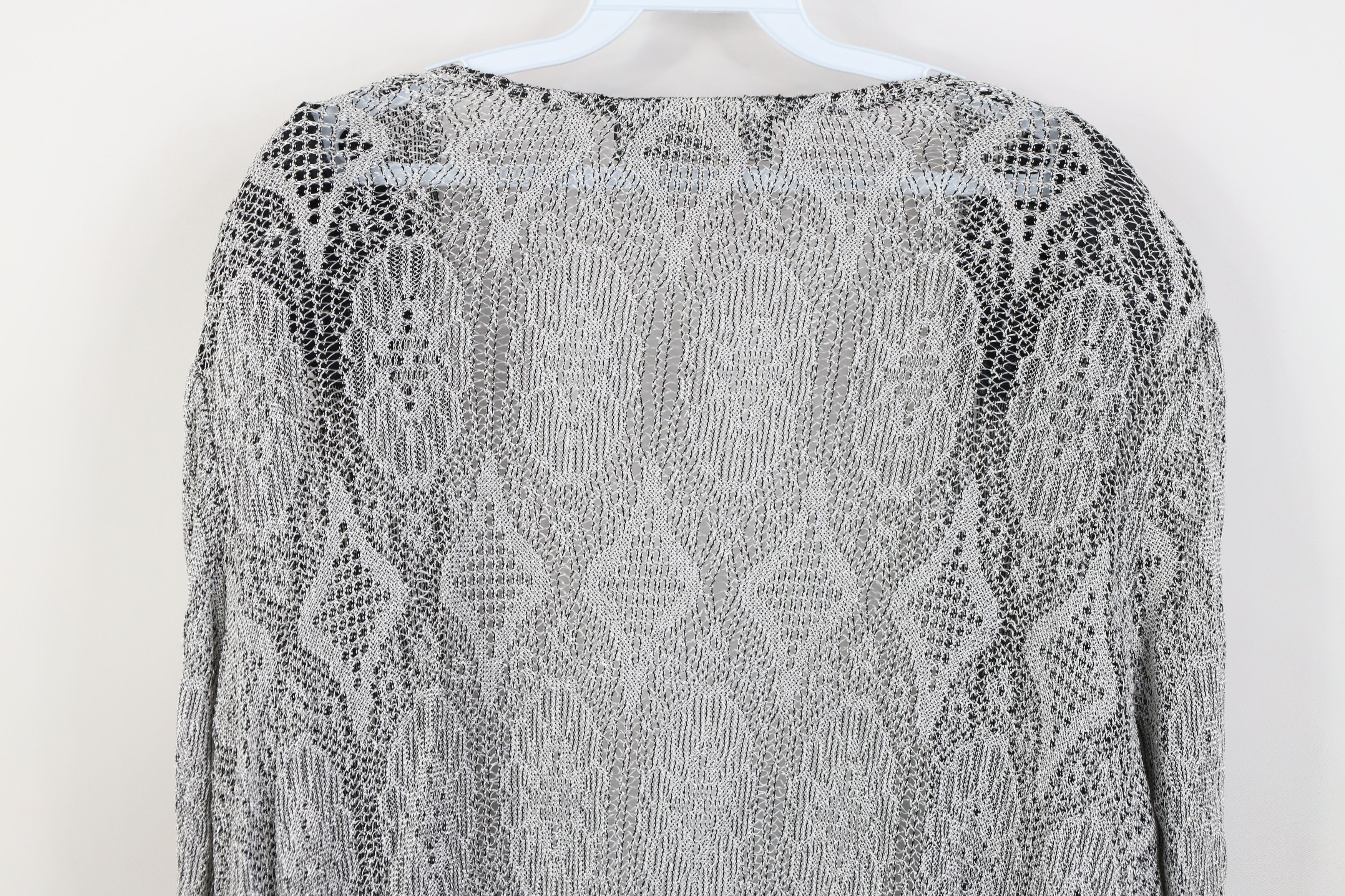 Vintage Vintage 90s Streetwear Open Front Piano Shawl Sweater Size L / US 10 / IT 46 - 12 Thumbnail