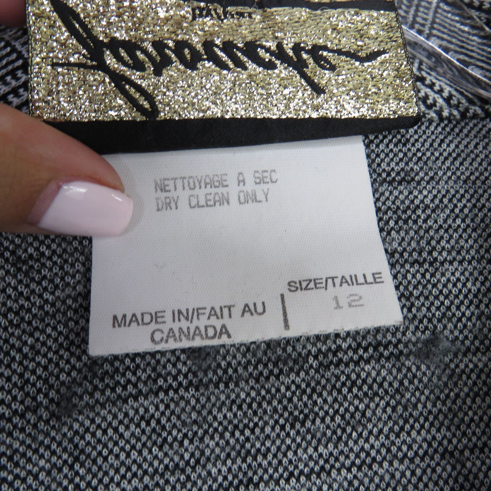 Vintage Vintage Farouche Black & Gray Houndstooth Plaid Blazer Large Size L / US 10 / IT 46 - 5 Thumbnail