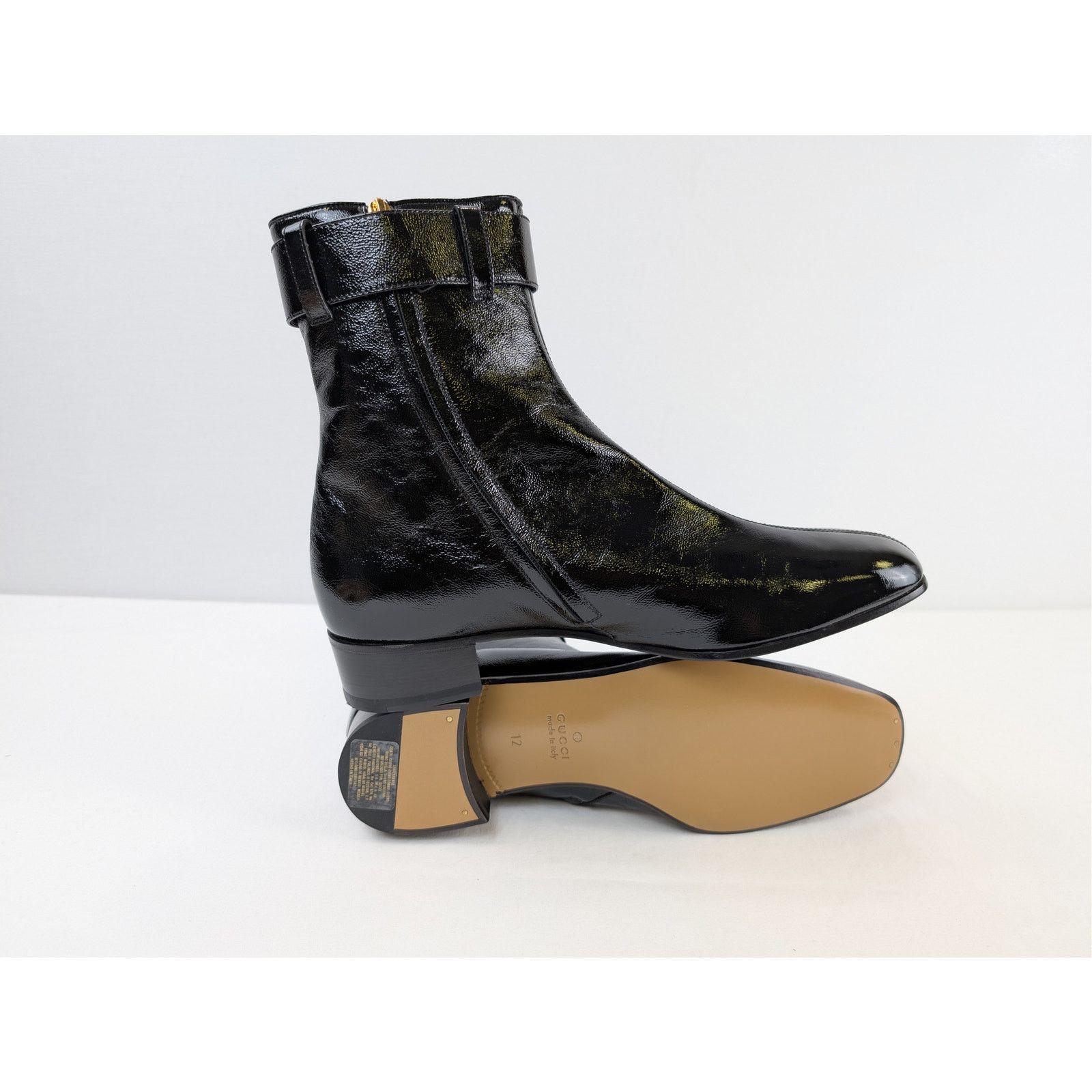 Gucci o1rshd1 Vernice Naplack Boots in Nero Size US 12.5 / EU 45-46 - 14 Thumbnail