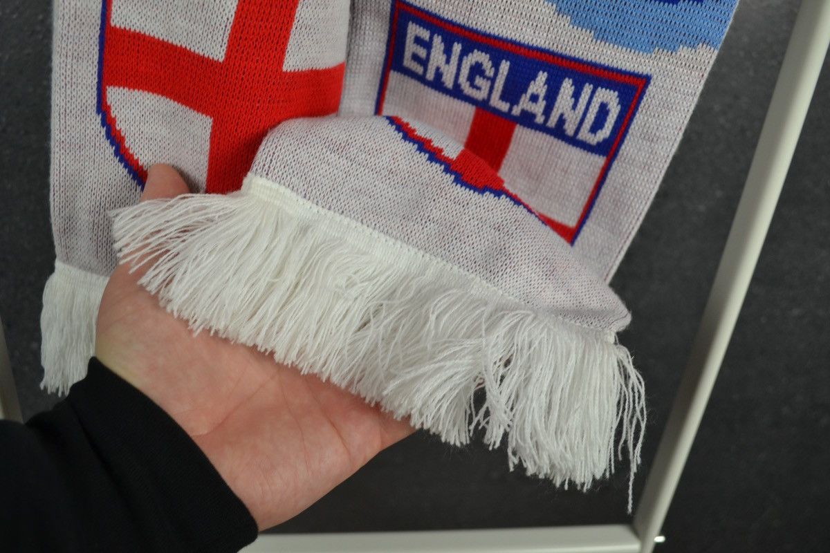Vintage England Football Scarf Vintage Soccer Retro Size ONE SIZE - 4 Thumbnail