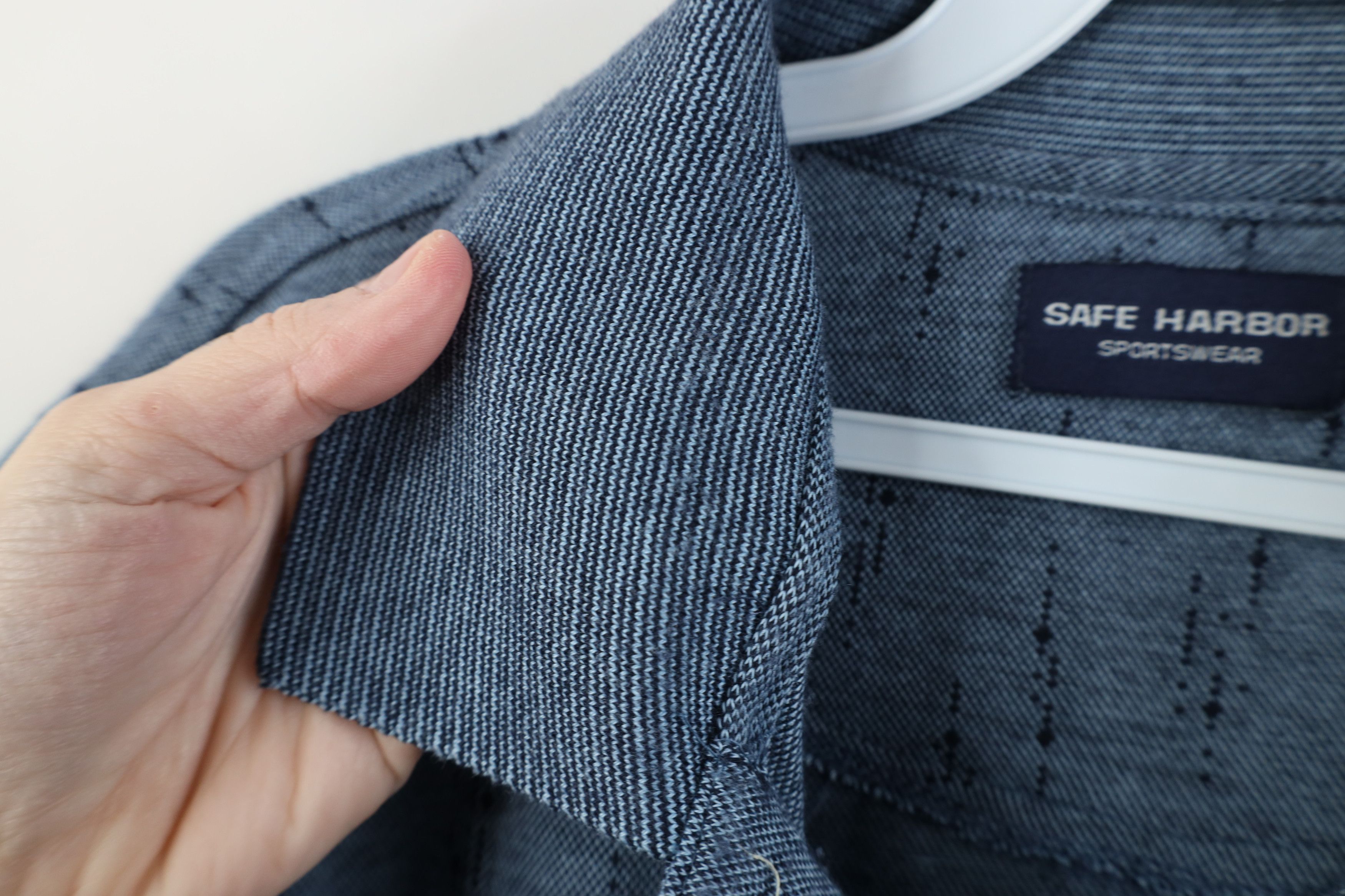 Vintage Vintage 90s Streetwear Fleck Knit Pullover Polo Shirt Blue Size US XL / EU 56 / 4 - 6 Thumbnail