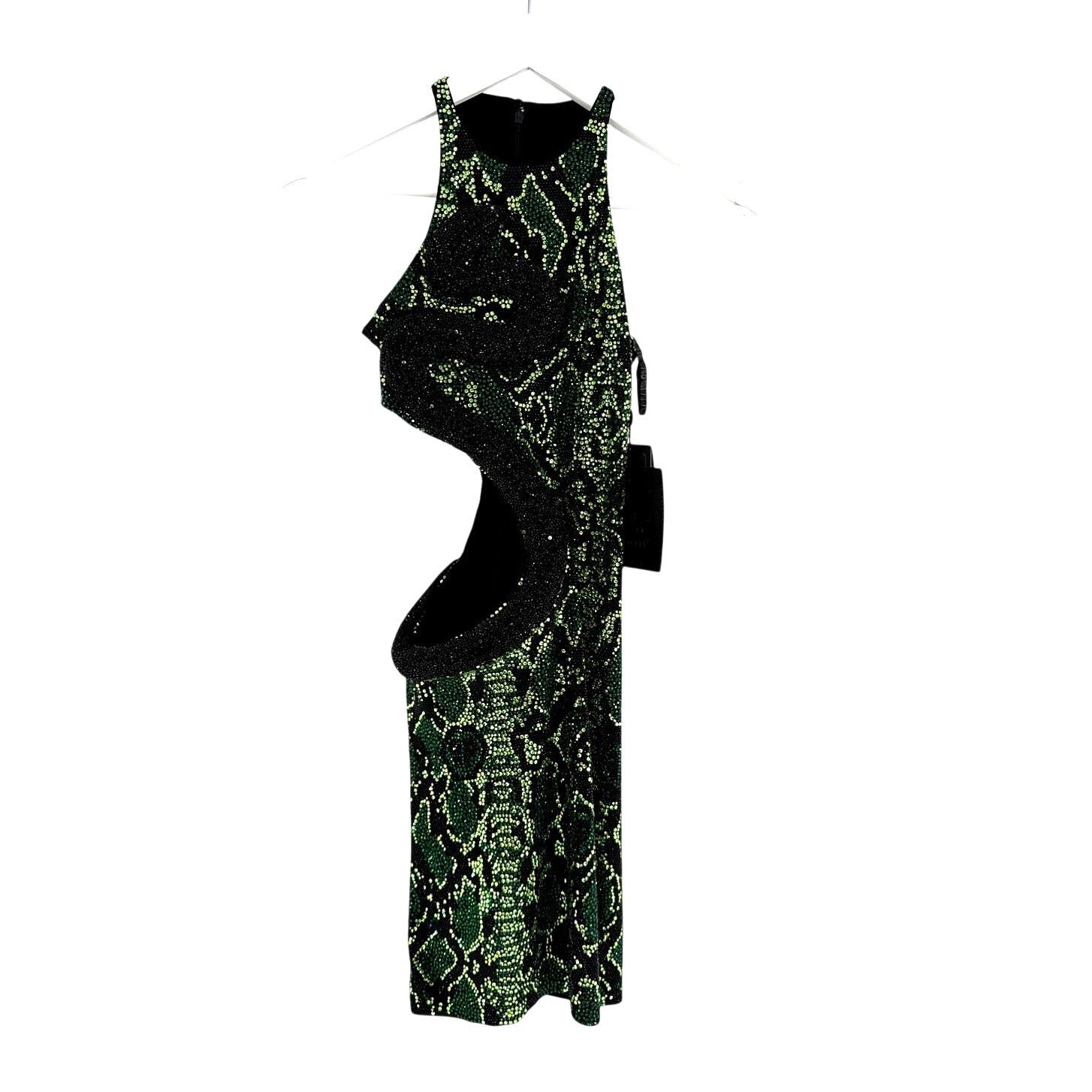 Philipp Plein Philipp Plein Women's Green Strass Snake Mini Dress Size XS Size XS / US 0-2 / IT 36-38 - 7 Thumbnail