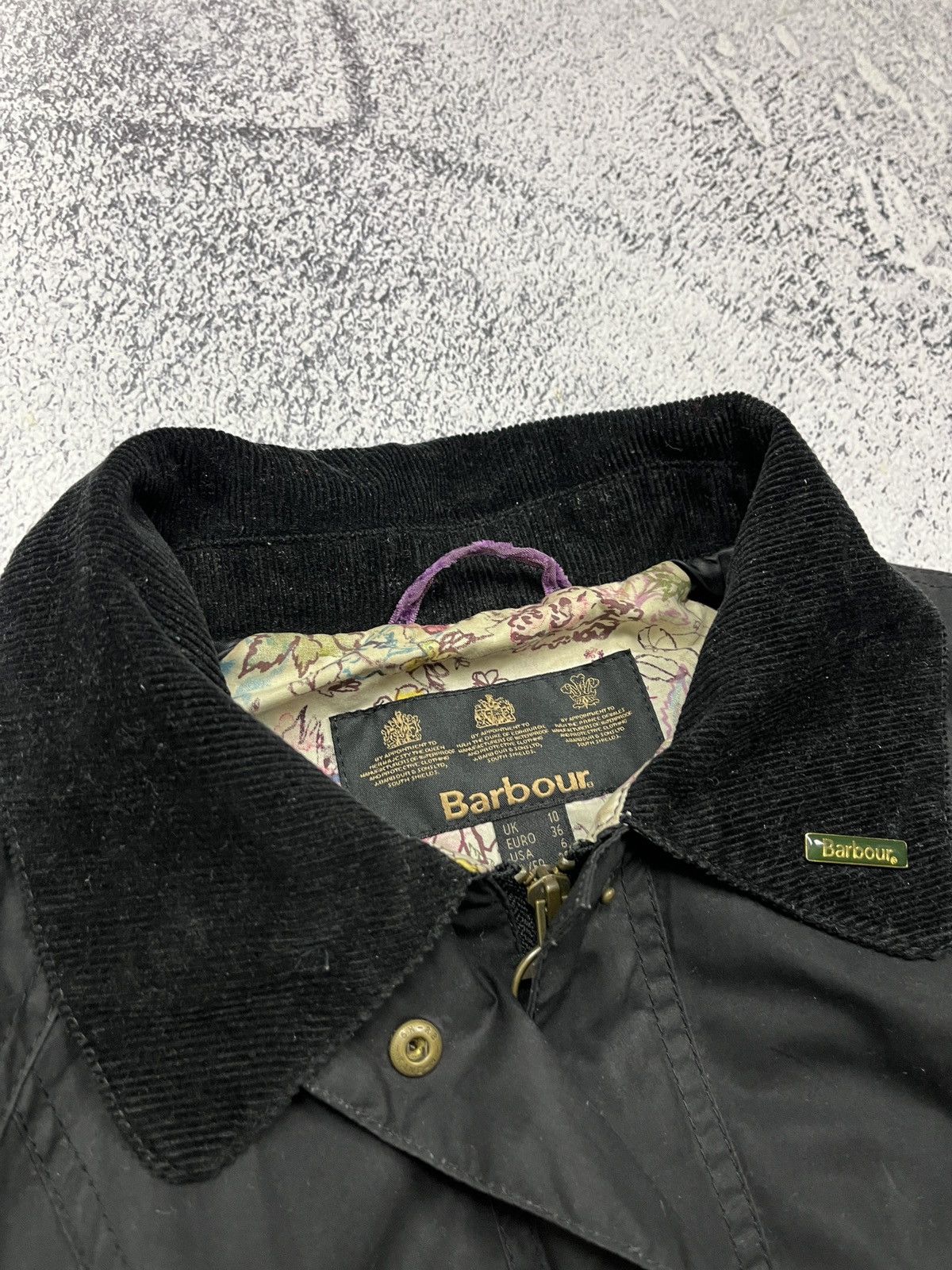 Barbour Vintage Barbour Print Beadnell Waxed Jacket Size UK 10 Rare Size M / US 6-8 / IT 42-44 - 12 Thumbnail