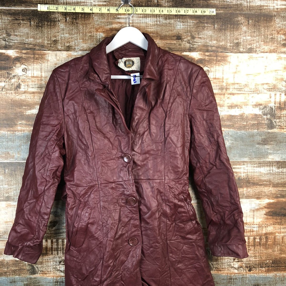 Vintage Alfredo Versace Maroon Leather Jacket #A2468 Size S / US 4 / IT 40 - 2 Thumbnail