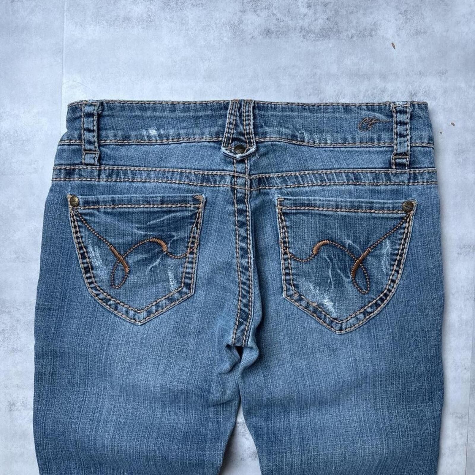 Other Y2K Cest Toi Flared distressed denim 00s jeans Size 30" / US 8 / IT 44 - 7 Thumbnail