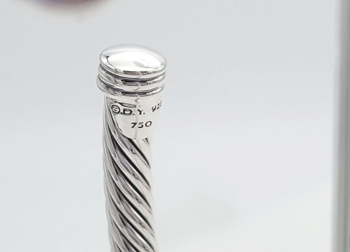 David Yurman David Yurman X18k Classic Cable Bangle 4mm Sz Medium Size ONE SIZE - 5 Thumbnail