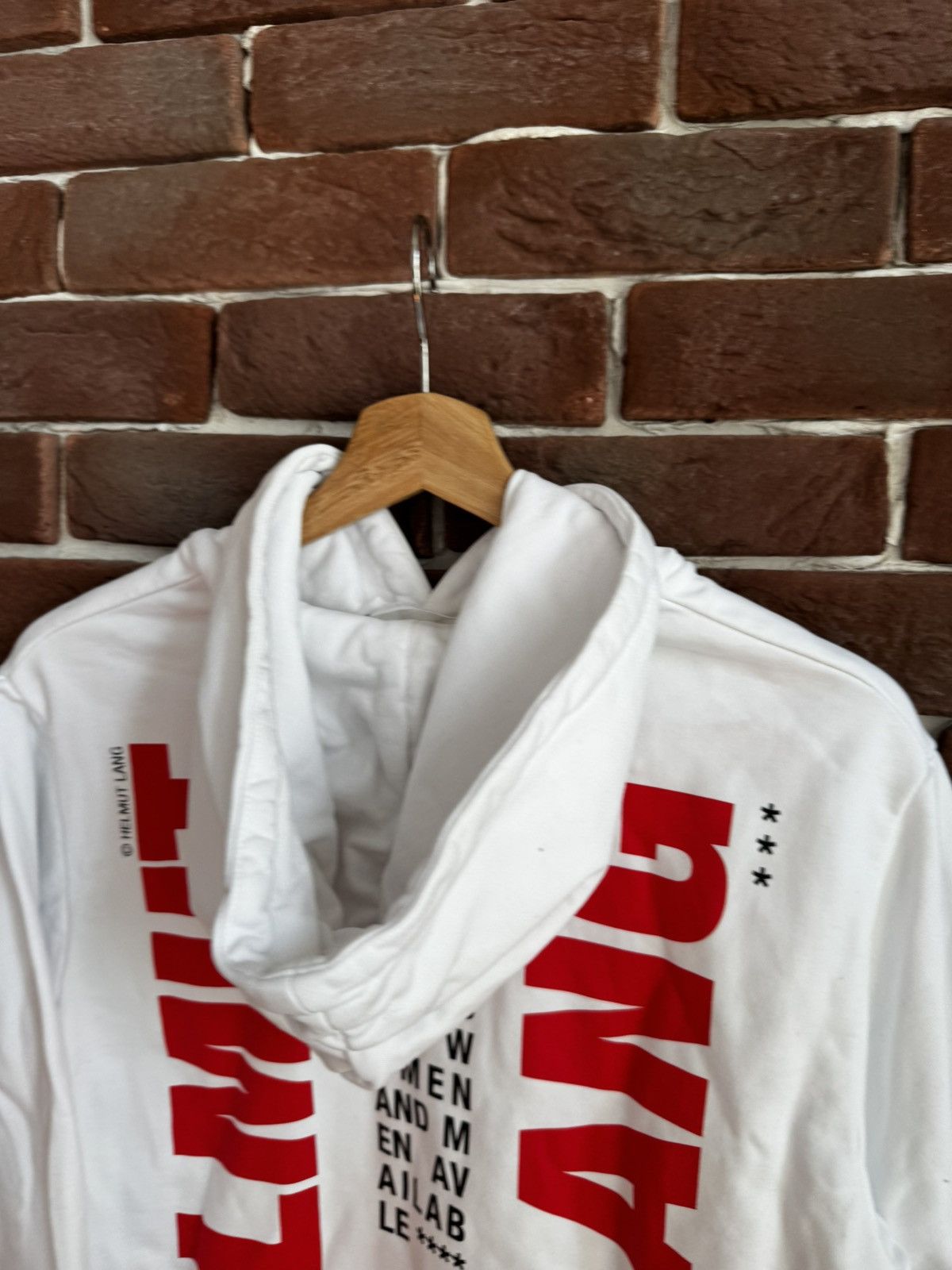 Helmut Lang Rare Helmut Lang white impress hoodie Small Designer Hype Size US S / EU 44-46 / 1 - 13 Thumbnail