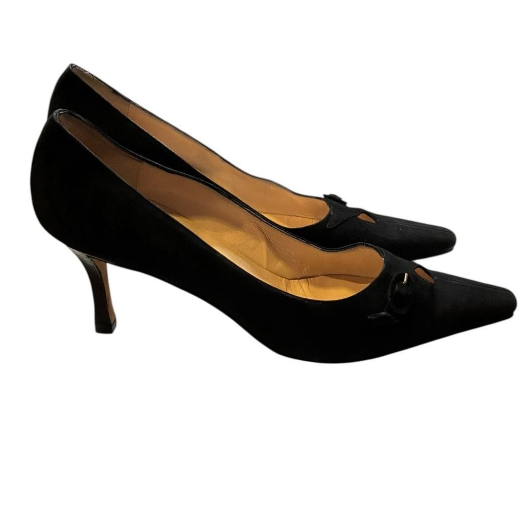 Gianni Valentino Gianni Milanesi Black Suede Pointed Pumps EU 39.5 Italy Size US 9 / IT 39 - 8 Thumbnail