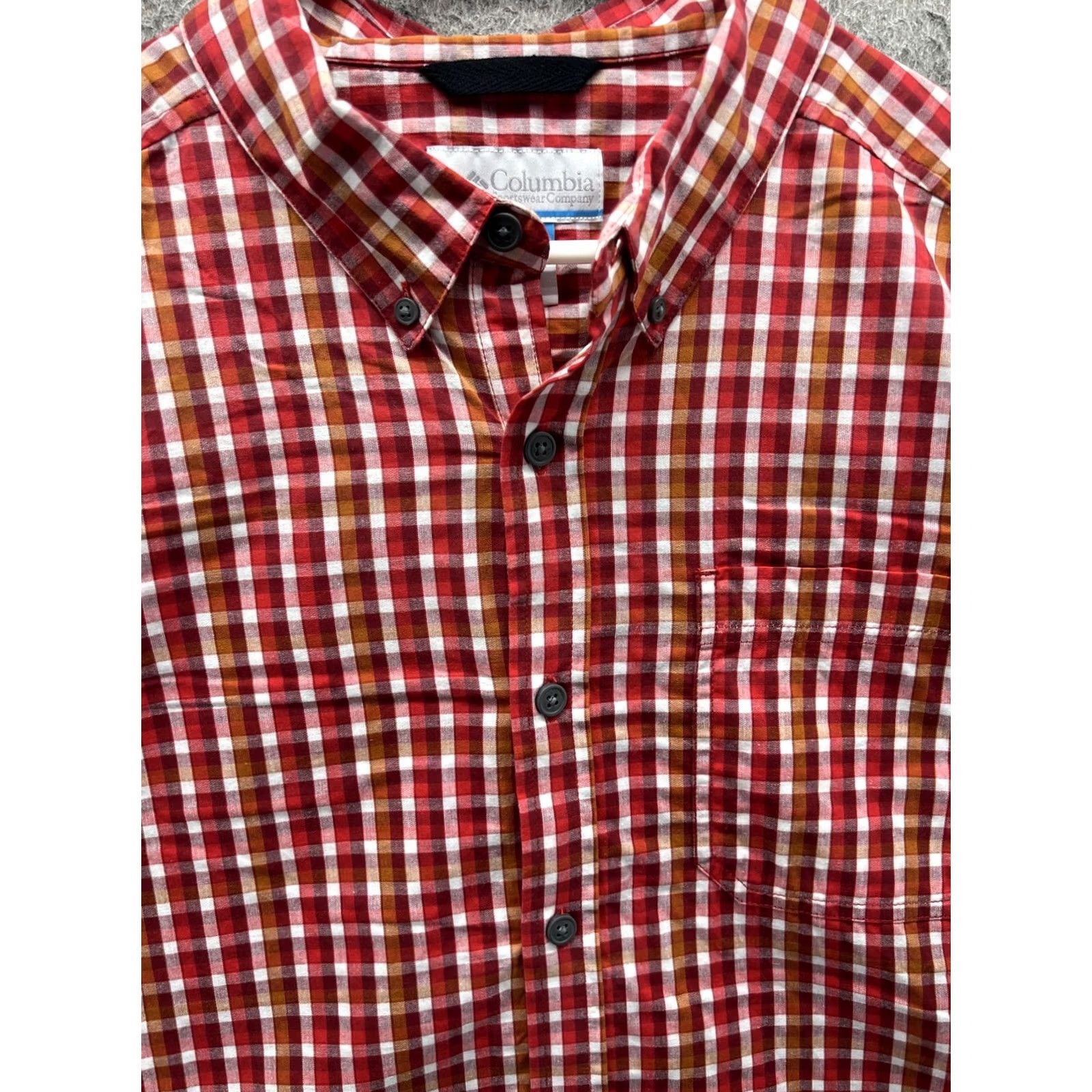 Vintage Columbia Shirt Mens Large Red Check Long Sleeve Button Front Casual Woven Size US L / EU 52-54 / 3 - 7 Thumbnail