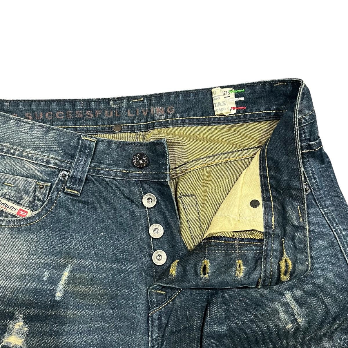 Diesel Black Gold Distressed Diesel Mod Zatiny Denim Pant 30x32 Size US 28 / EU 44 - 6 Thumbnail