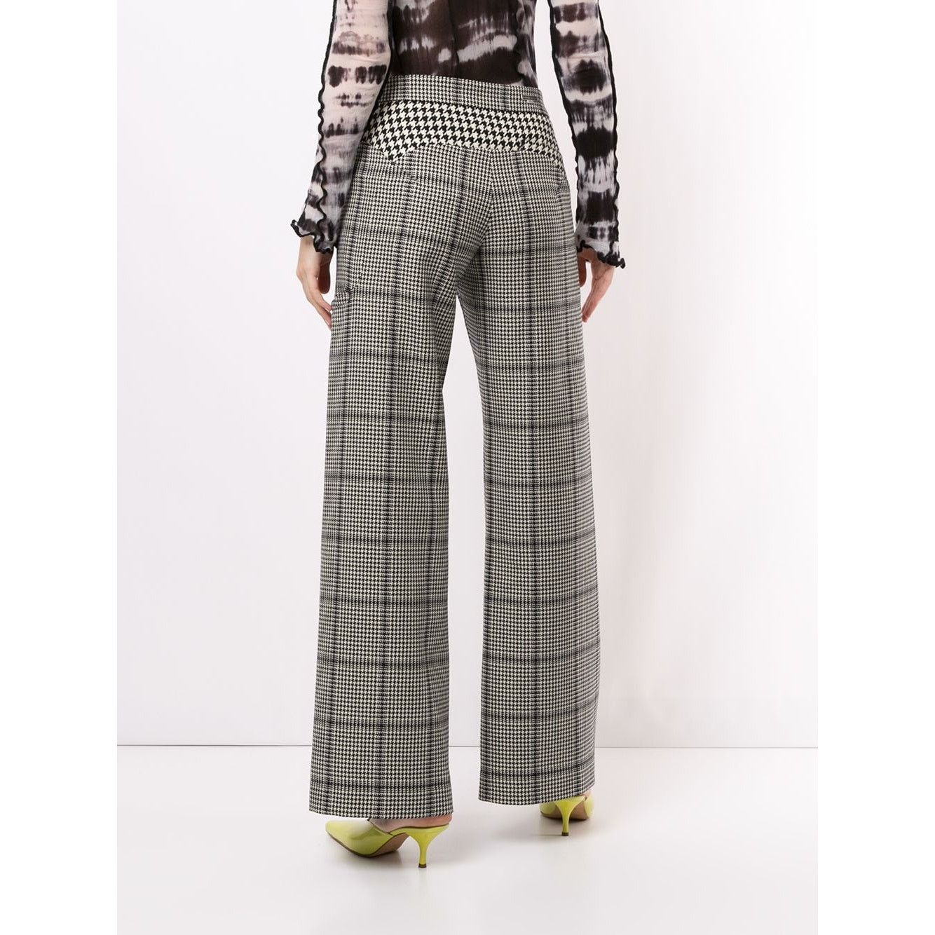 Marine Serre FW20 Houndstooth Intervened Glen Check Wide Trousers Size M Size 30" / US 8 / IT 44 - 9 Thumbnail