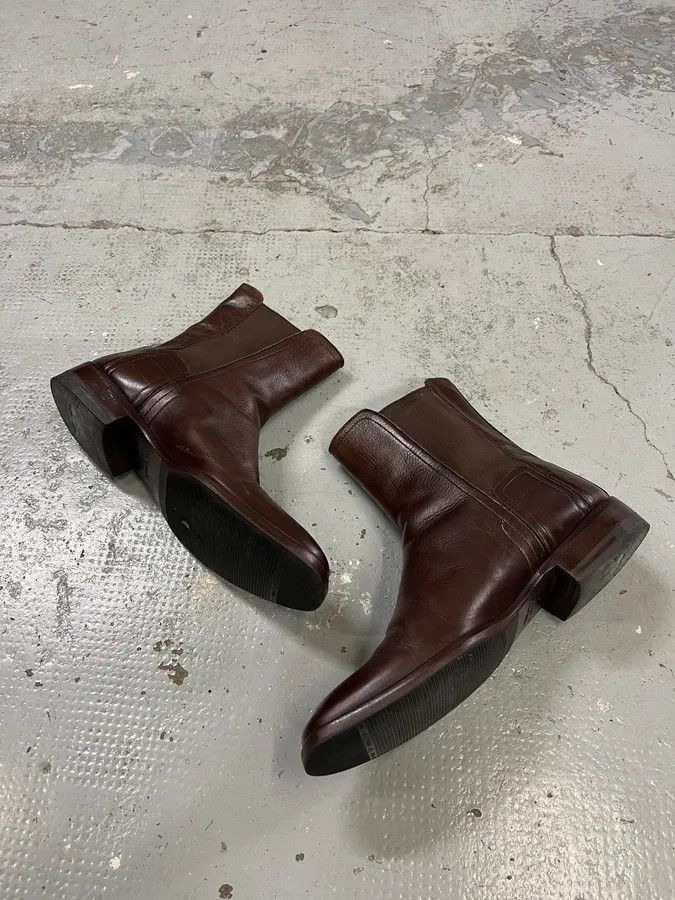 Versace 2000s Versace Brown Leather Boots Size US 8 / EU 41 - 3 Thumbnail
