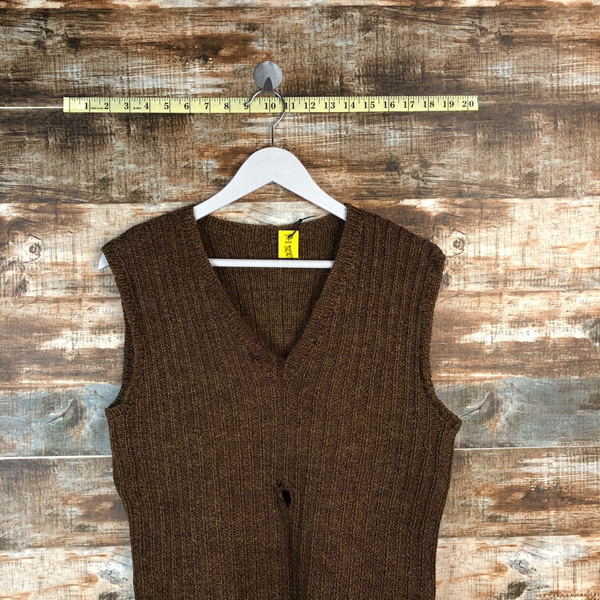 Vintage Japan ripped vintage Brown Vest Knitwear #A1800 Size S / US 4 / IT 40 - 2 Thumbnail