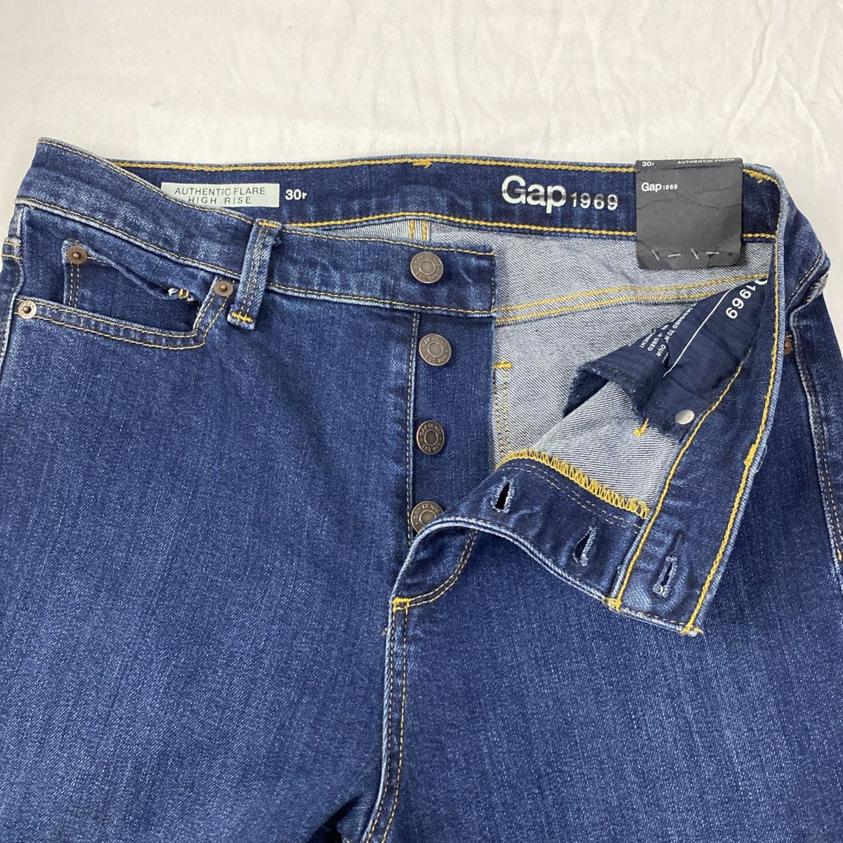 Gap Gap Authentic Flare High Rise Dark Women's Jeans Sz 30R NWT Size 30" / US 8 / IT 44 - 5 Thumbnail