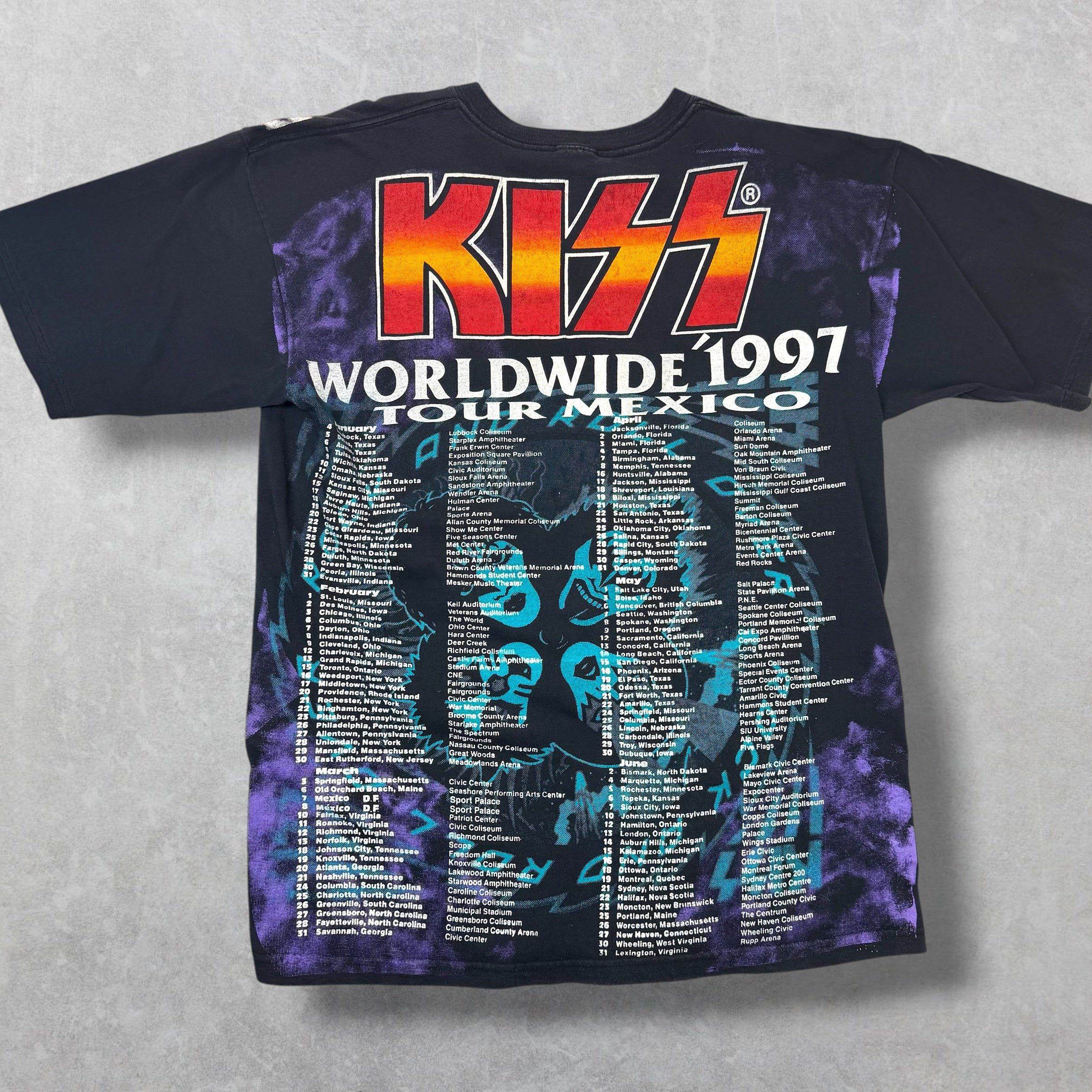 Vintage Vintage '97 Kiss Mexico Bootleg Tour Tee XL Size US XL / EU 56 / 4 - 2 Thumbnail