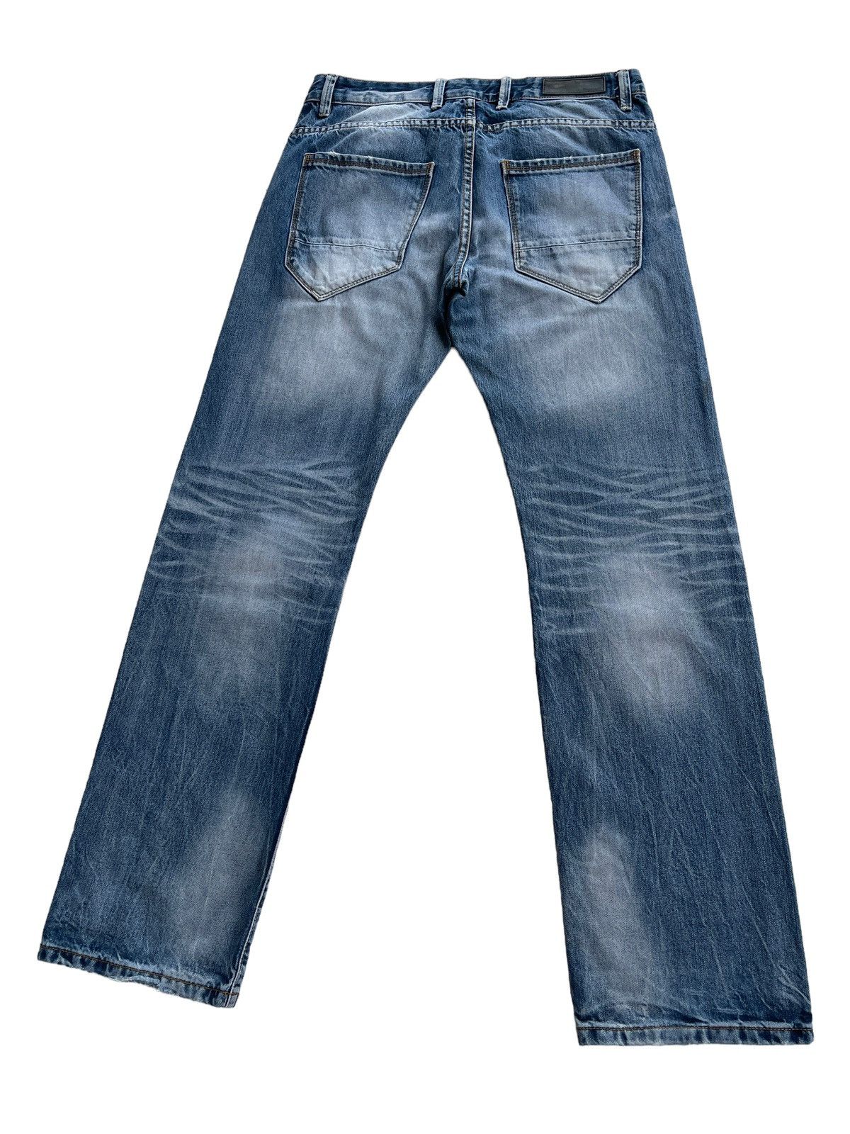 Japanese Brand Fishbone Japan Superior Distressed Rusty Denim Size US 32 / EU 48 - 8 Thumbnail