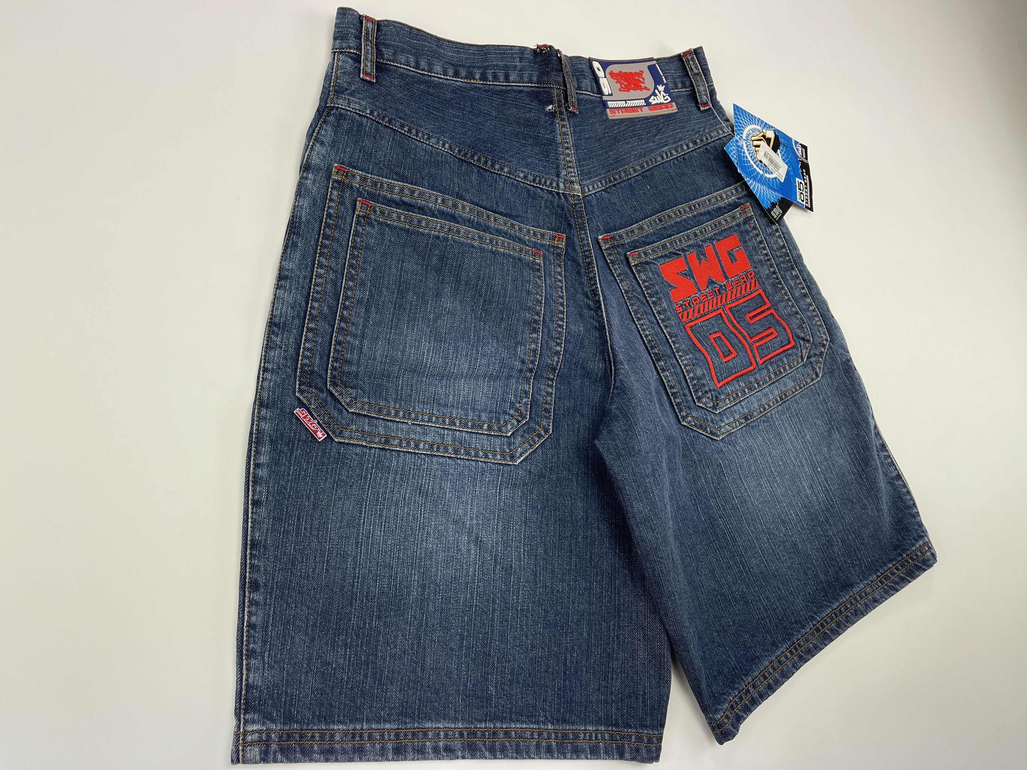 Vintage SWG Street War Gear jeans shorts vintage hip hop 90s size 30 Size US 30 / EU 46 - 2 Thumbnail