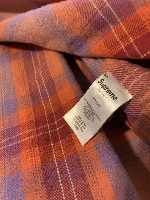 Supreme Brushed Plaid Flannel Shirt | Grailed