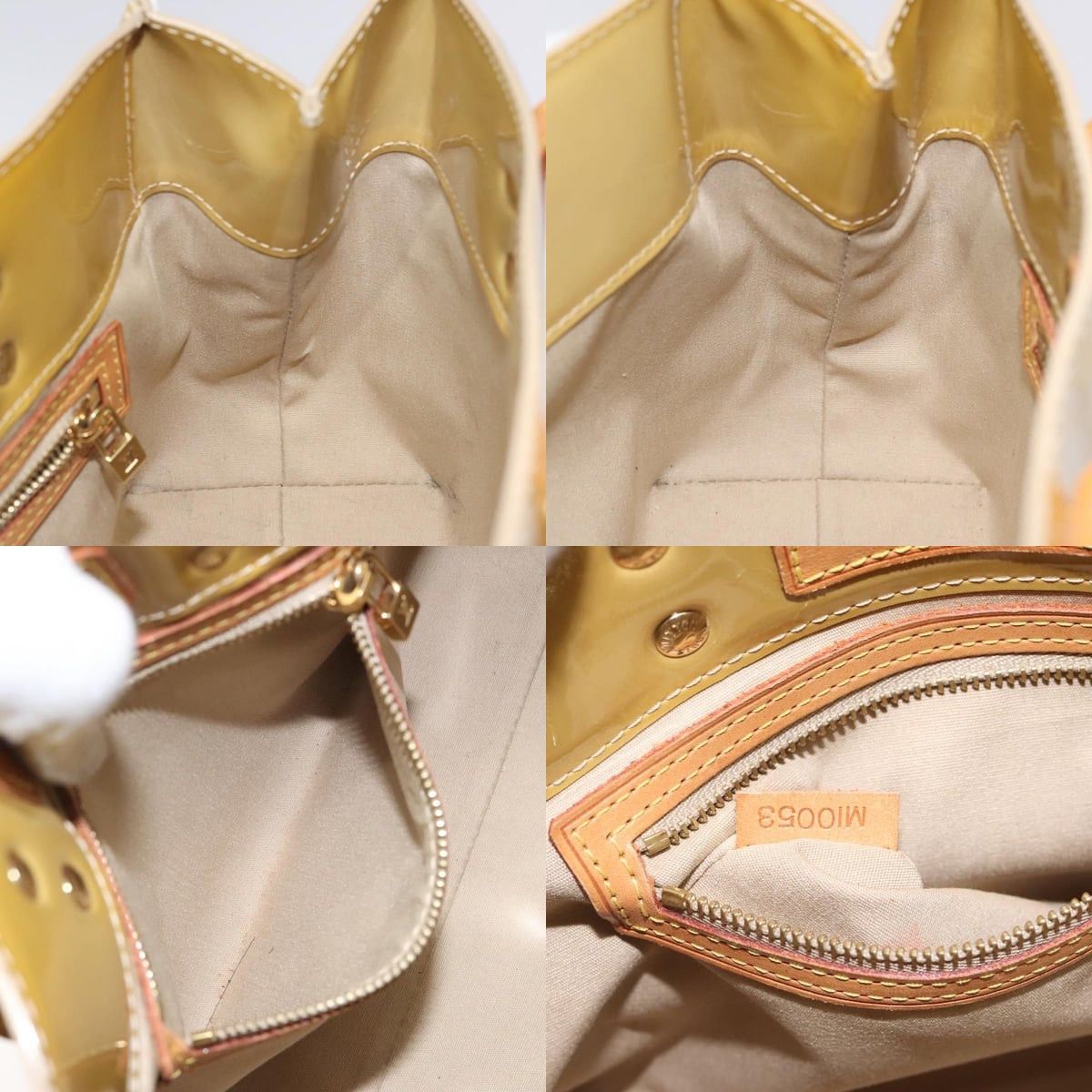 Louis Vuitton LOUIS VUITTON Monogram Vernis Reade PM Hand Bag Beige M91334 Size ONE SIZE - 12 Thumbnail