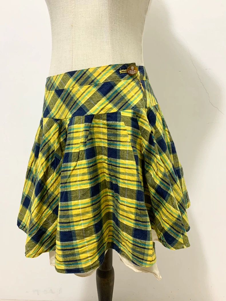 Vivienne Westwood Vivienne Westwood size1 Yellow checkered skirt Size 26" / US 2 / IT 38 - 2 Thumbnail