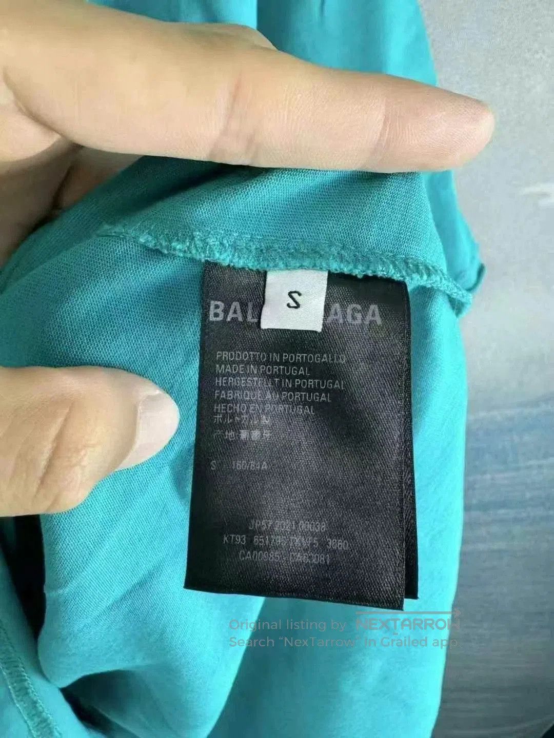 Balenciaga balenciaga teal short sleeve t-shirt. Size US L / EU 52-54 / 3 - 3 Thumbnail