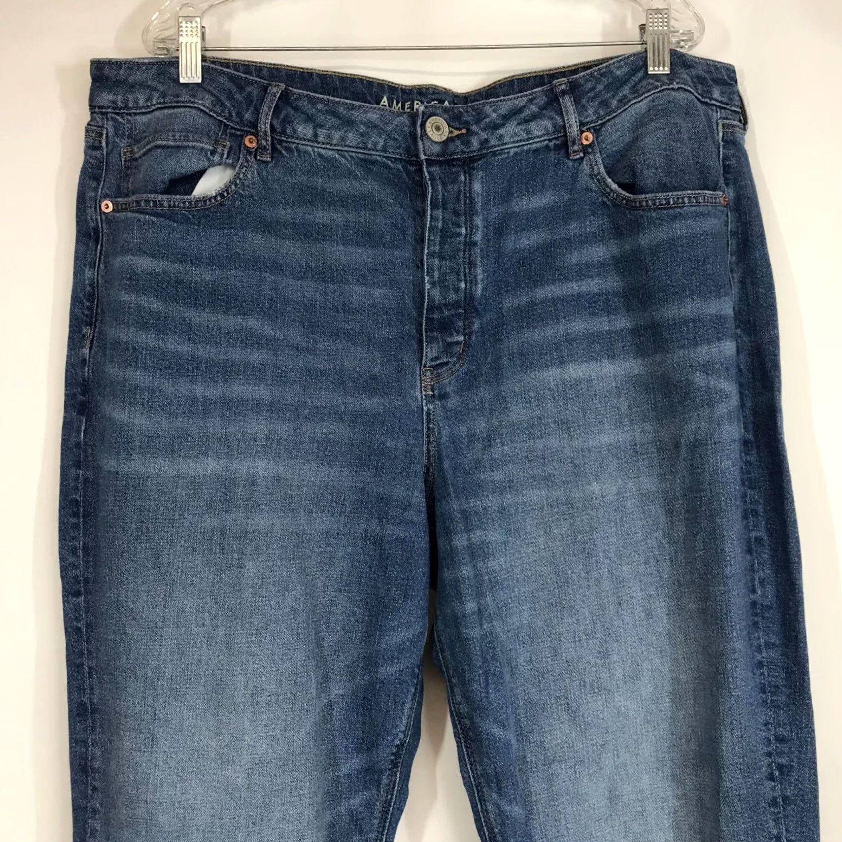American Eagle Outfitters AMERICAN EAGLE Jeans Womens 20R Blue Cotton Blend Size 42" / US 20 - 2 Thumbnail