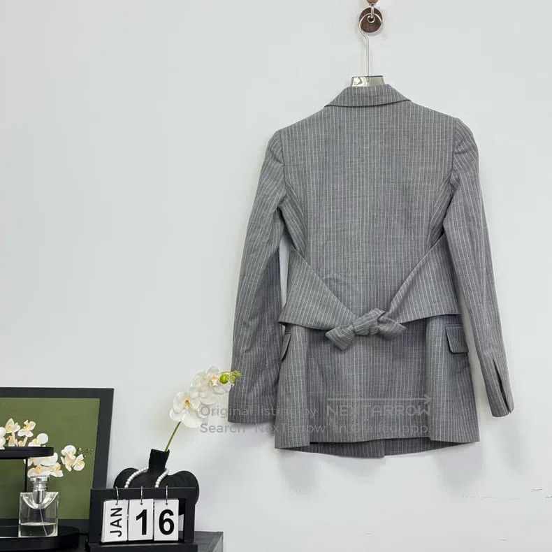 Loewe Loewe Striped Woolen Wool Overcoat Size XXS / US 00 / IT 34 - 4 Thumbnail