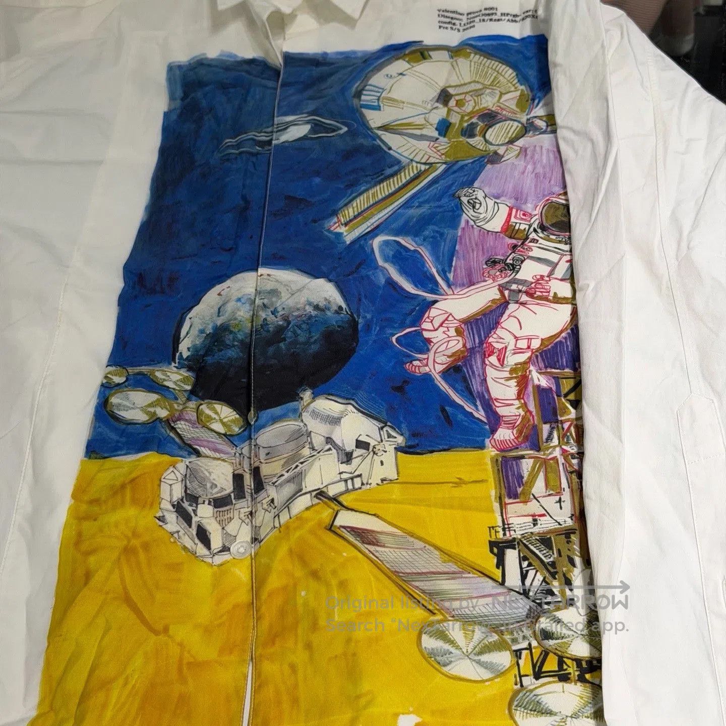 Valentino Valentino Astronaut Print Long Sleeve Shirt. Size US XXS / EU 40 - 6 Thumbnail
