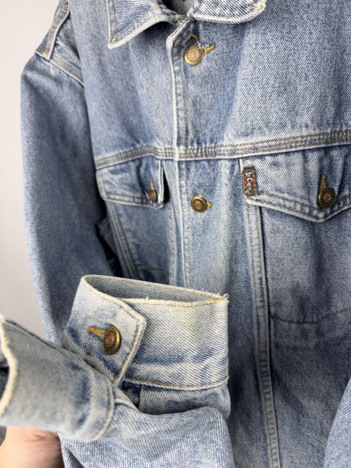 Lee Vntg Retro USA 90s Lee Cooper Western Denim Trucker Jacket Size US L / EU 52-54 / 3 - 12 Thumbnail