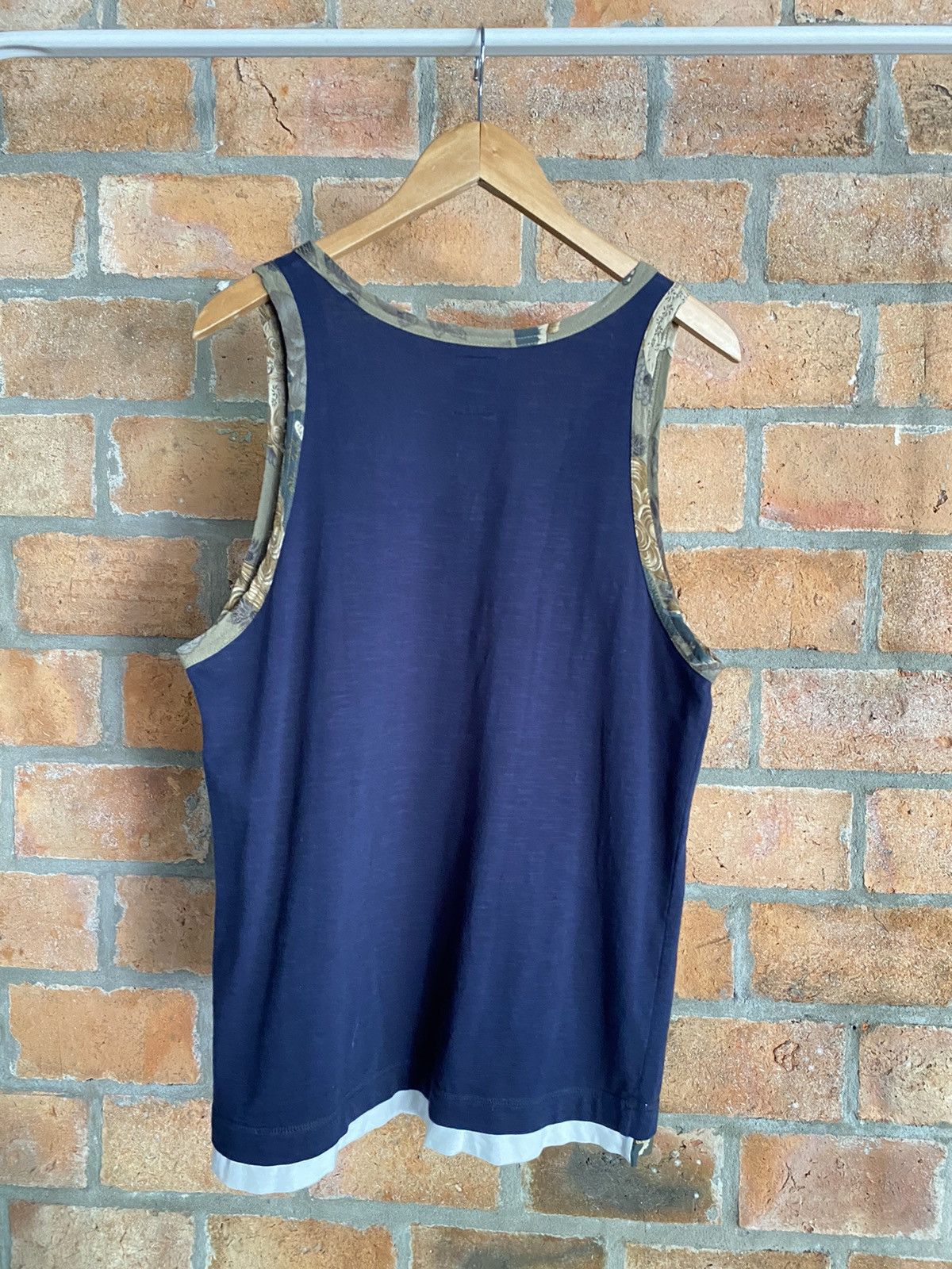 Japanese Brand Oniwa Soto Dark Blue Sleeveless Top Size US M / EU 48-50 / 2 - 2 Thumbnail