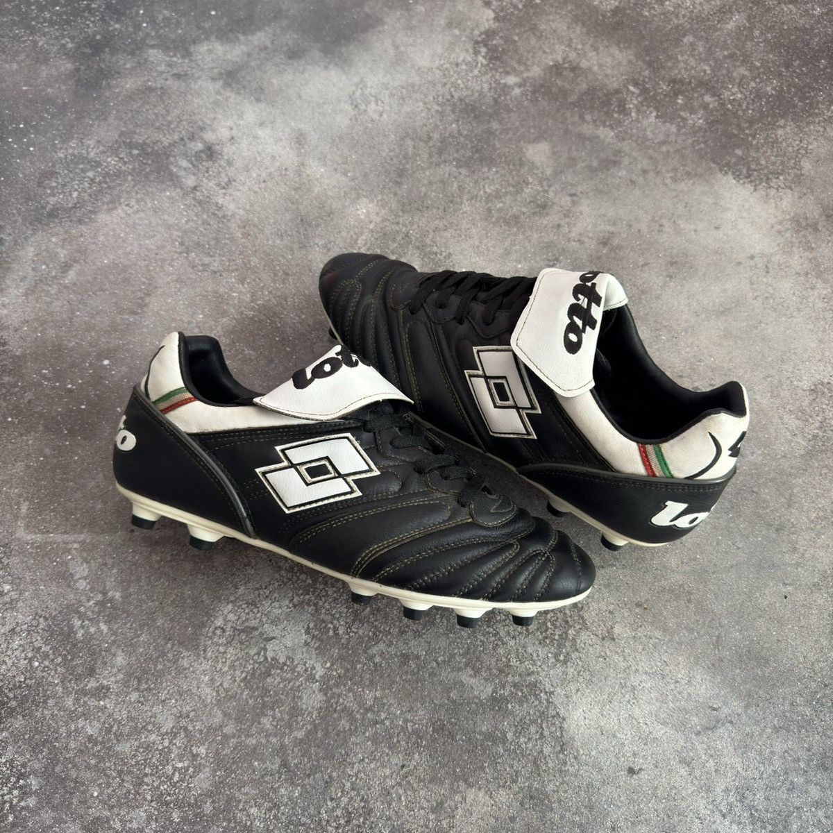Lotto Sport × Vintage Lotto Vintage Black Leather Italian Soccer Cleats Size US 10.5 / EU 43-44 - 2 Thumbnail