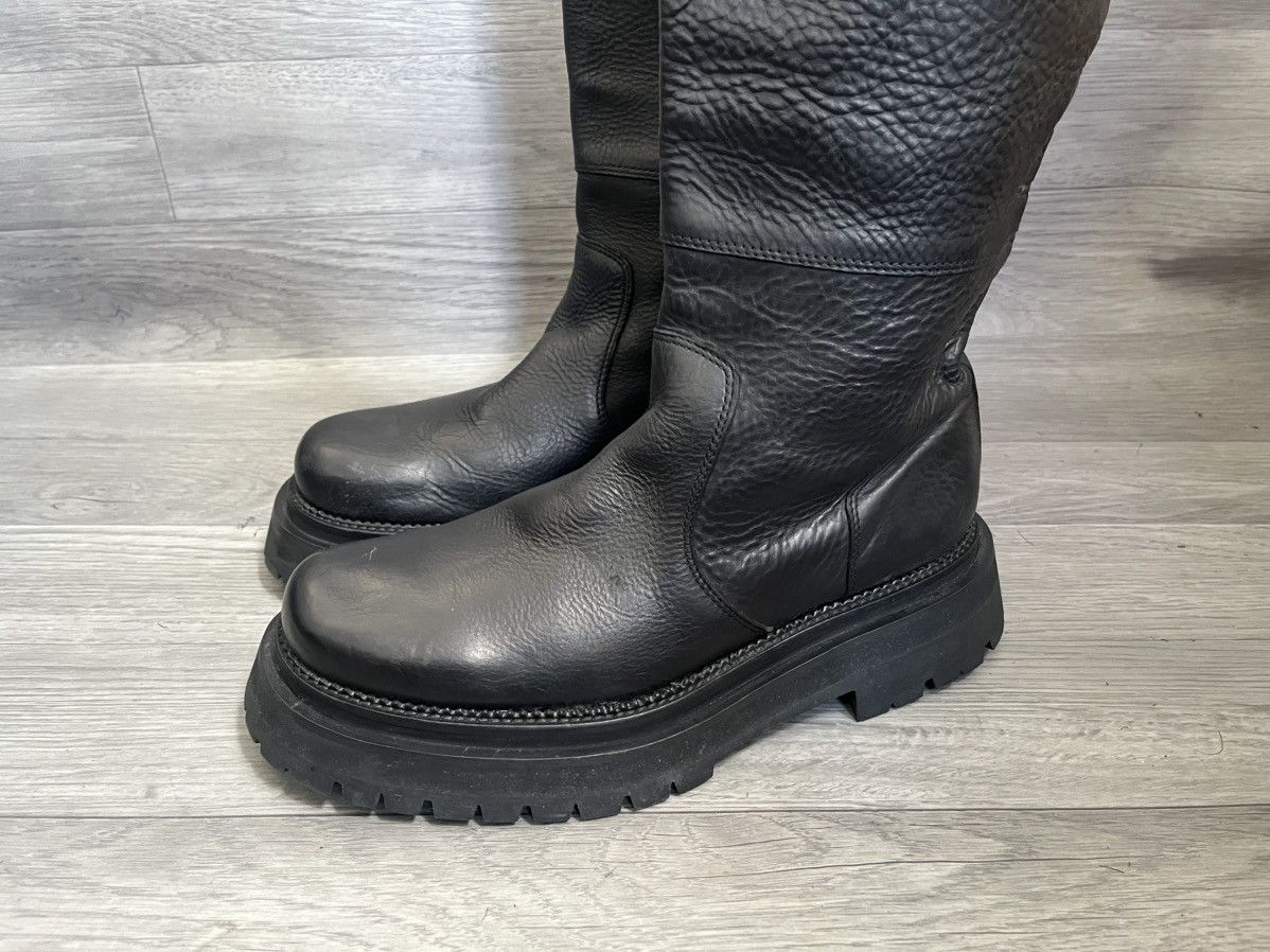 AMI Ami combat chunky leather boots ,balenciagademeulemeester Size US 11 / EU 44 - 4 Thumbnail
