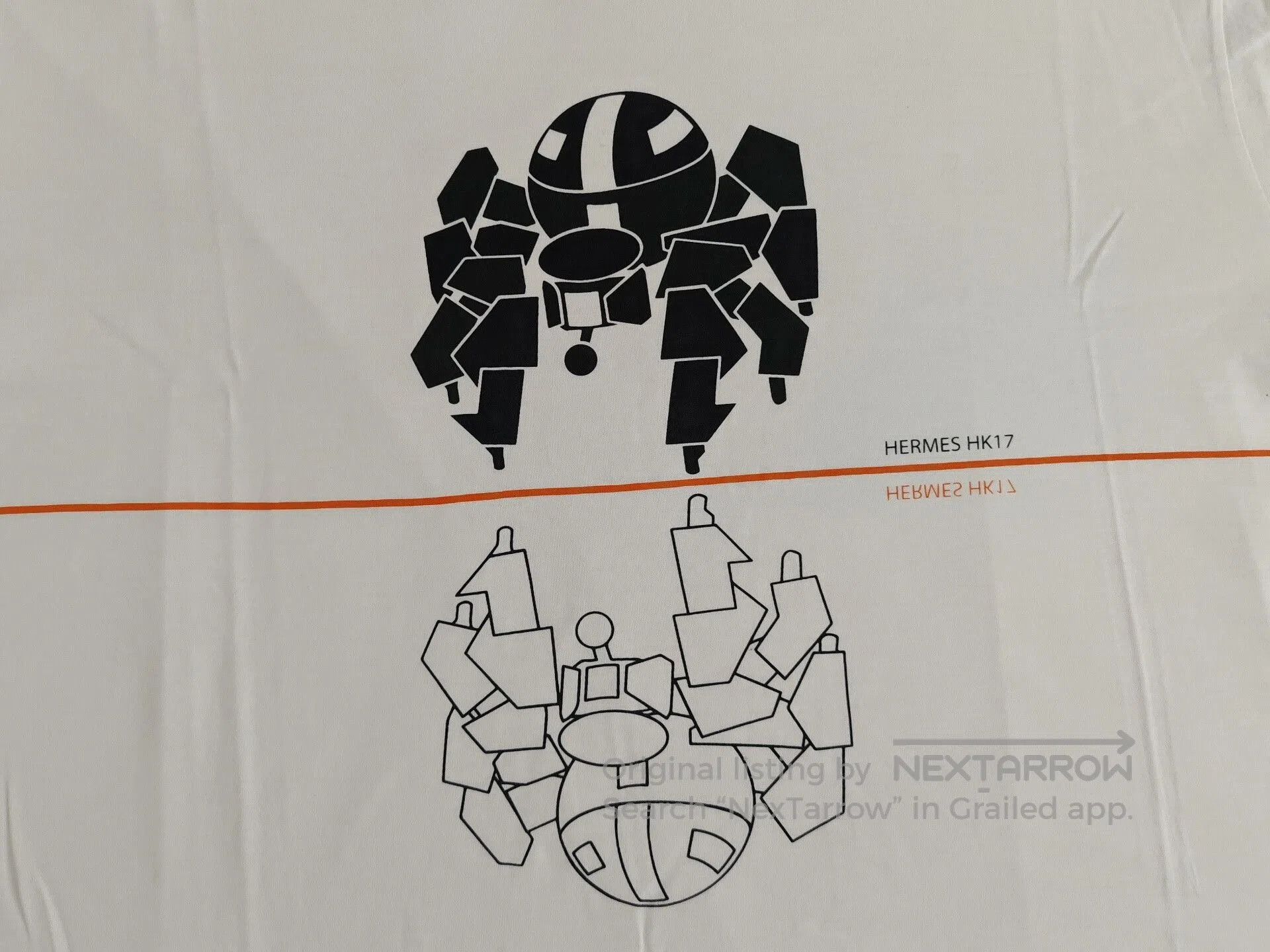 Hermes Hermes Men's Robot Print T-Shirt. Size US L / EU 52-54 / 3 - 4 Thumbnail