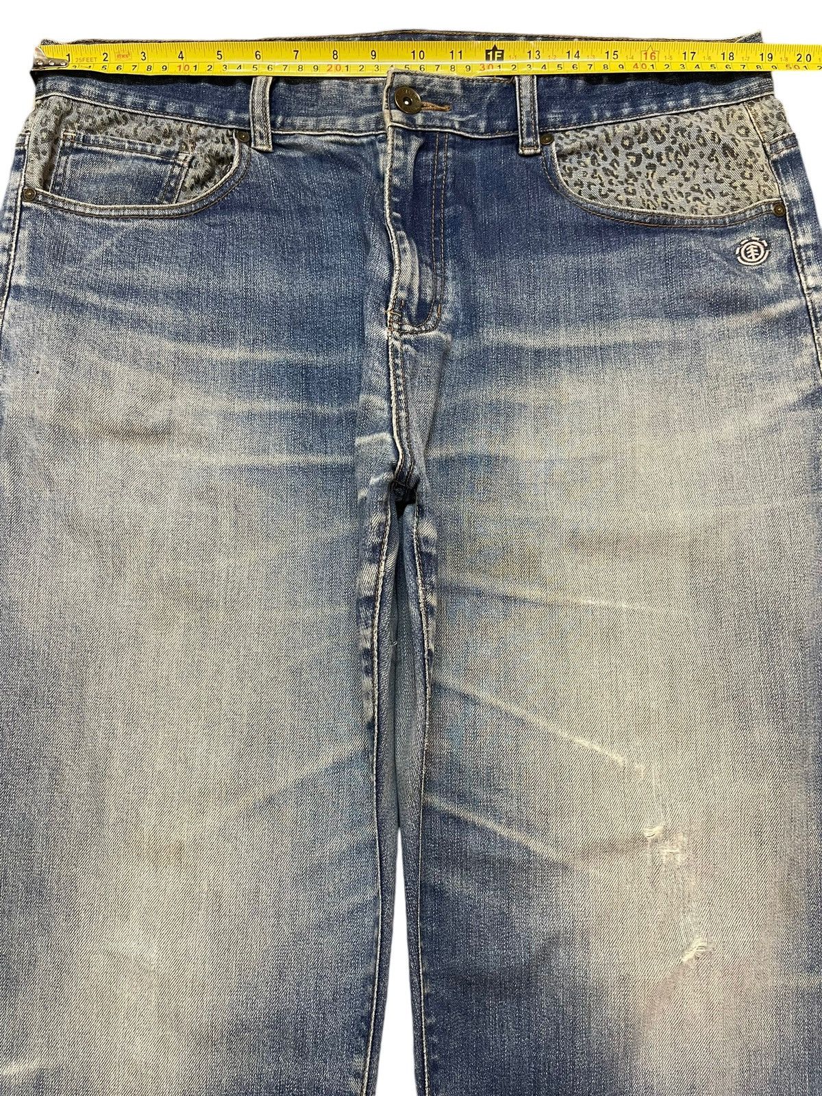 Element Vintage 90s Elements Skateboard Faded Wash Wide Leg Baggy Size US 37 - 11 Thumbnail