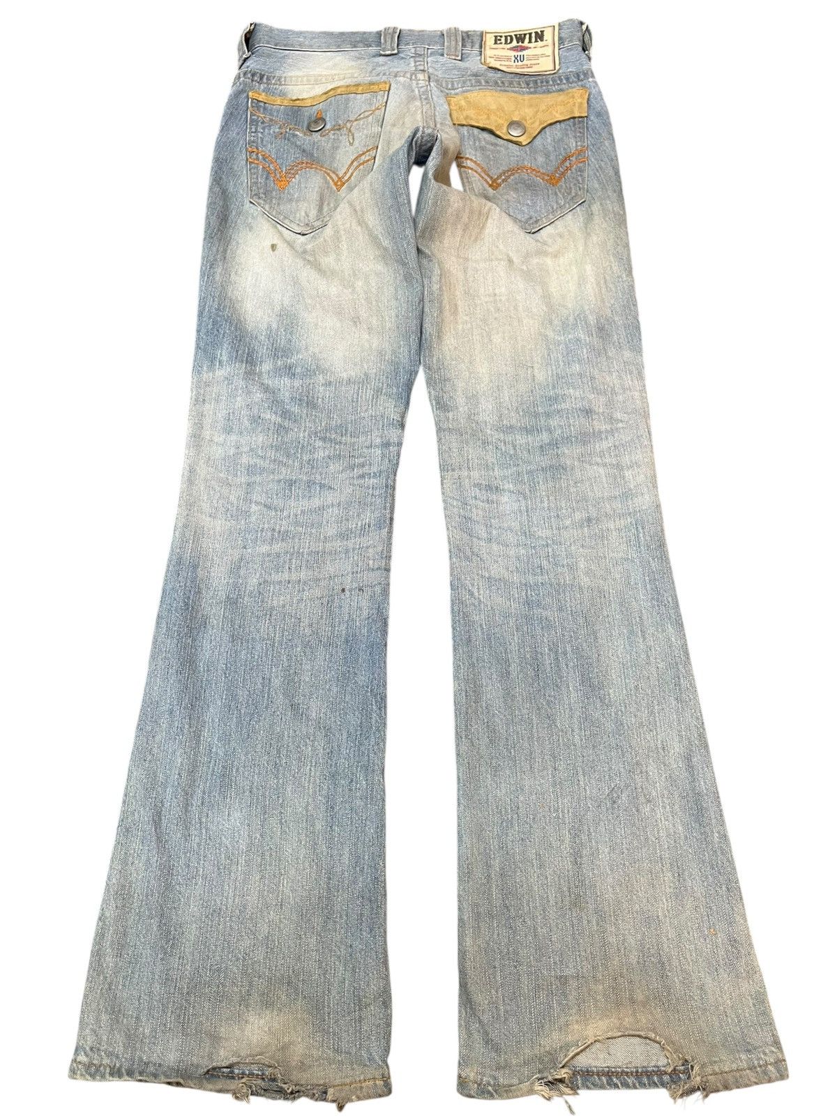 Beauty Beast × Edwin Vintahe Edwin XV Flare Faded Mudwash Denim Size US 30 / EU 46 - 6 Thumbnail