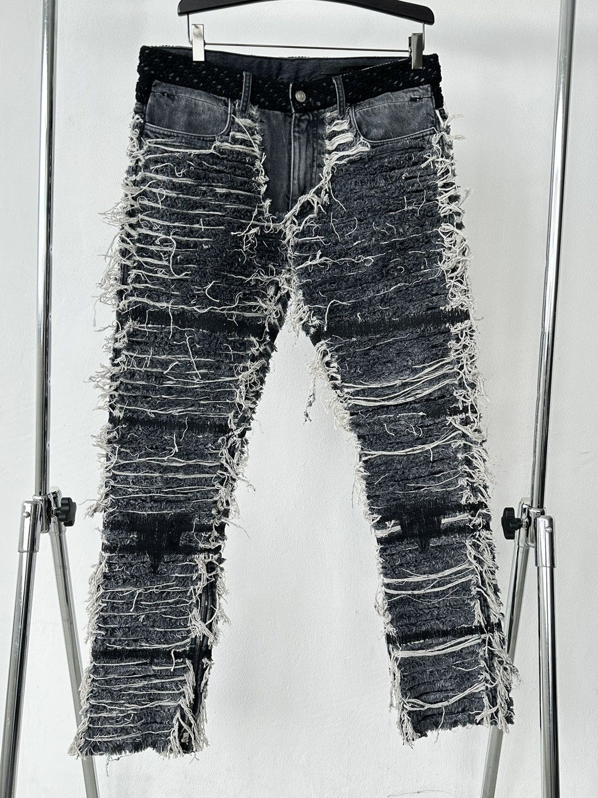 image of Alyx Skinny Ripped Jeans. Size 34 in Black, Men's