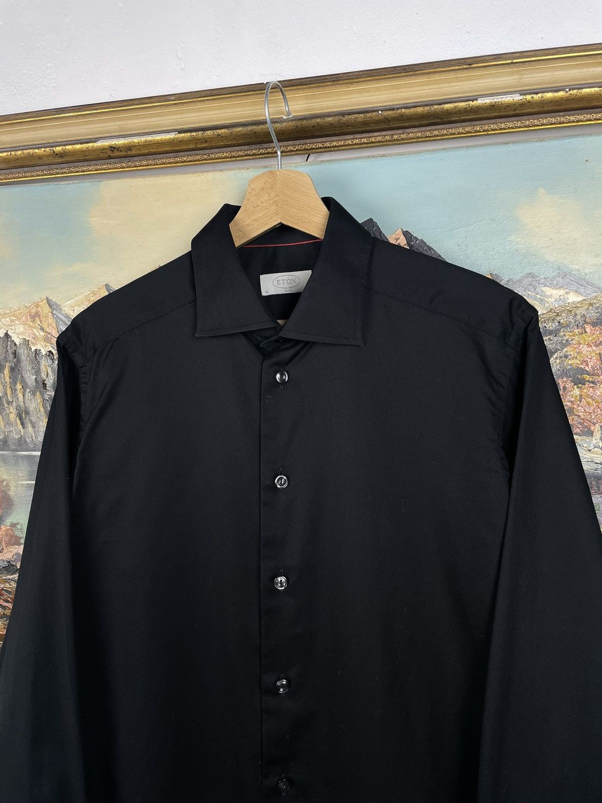 Eton Eton Black Shirt Old Money Luxury Designer Premium Size US M / EU 48-50 / 2 - 4 Thumbnail