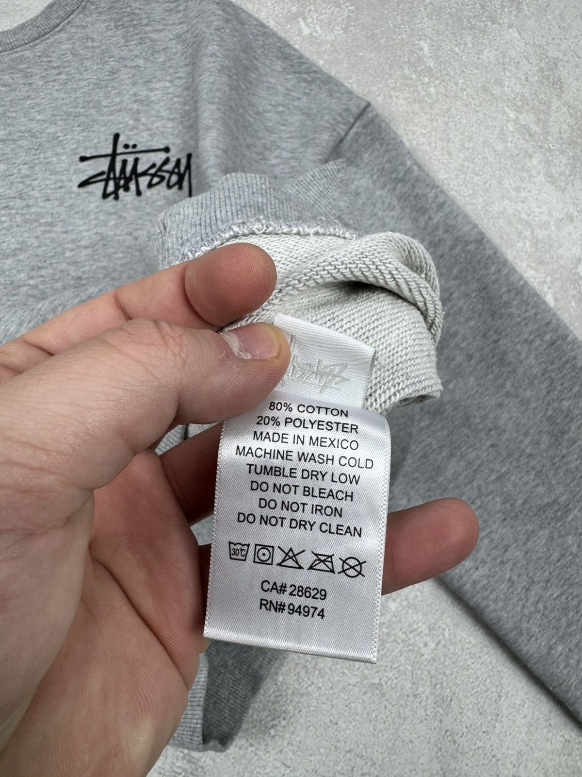 Stussy Stussy Classic Gray Sweatshirt Big Logo Crew Neck Y2k sz XL Size US XL / EU 56 / 4 - 12 Thumbnail