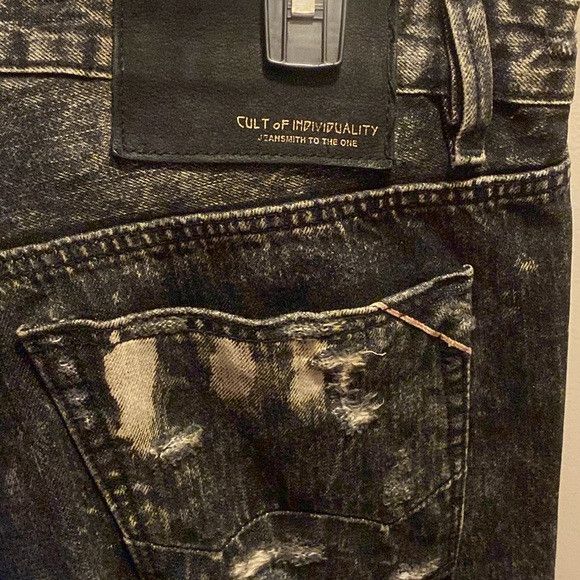 Cult Of Individuality Cult of Individuality Black and White Distressed Denim Jeans Size US 38 / EU 54 - 9 Thumbnail