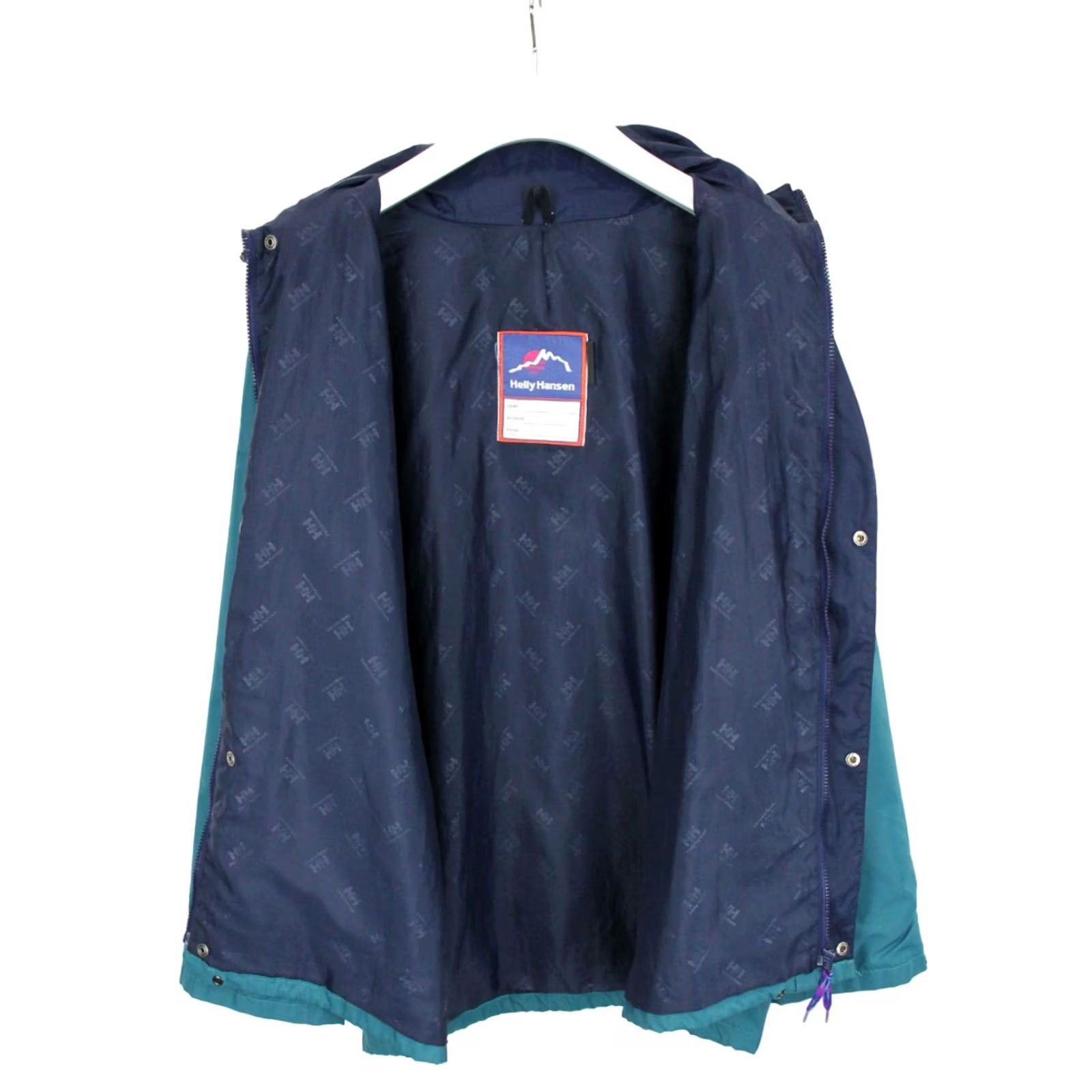 Helly Hansen VINTAGE Helly Hansen Jacket Mens L Men Green Raincoat Hidden Hood Classic Size US L / EU 52-54 / 3 - 4 Thumbnail
