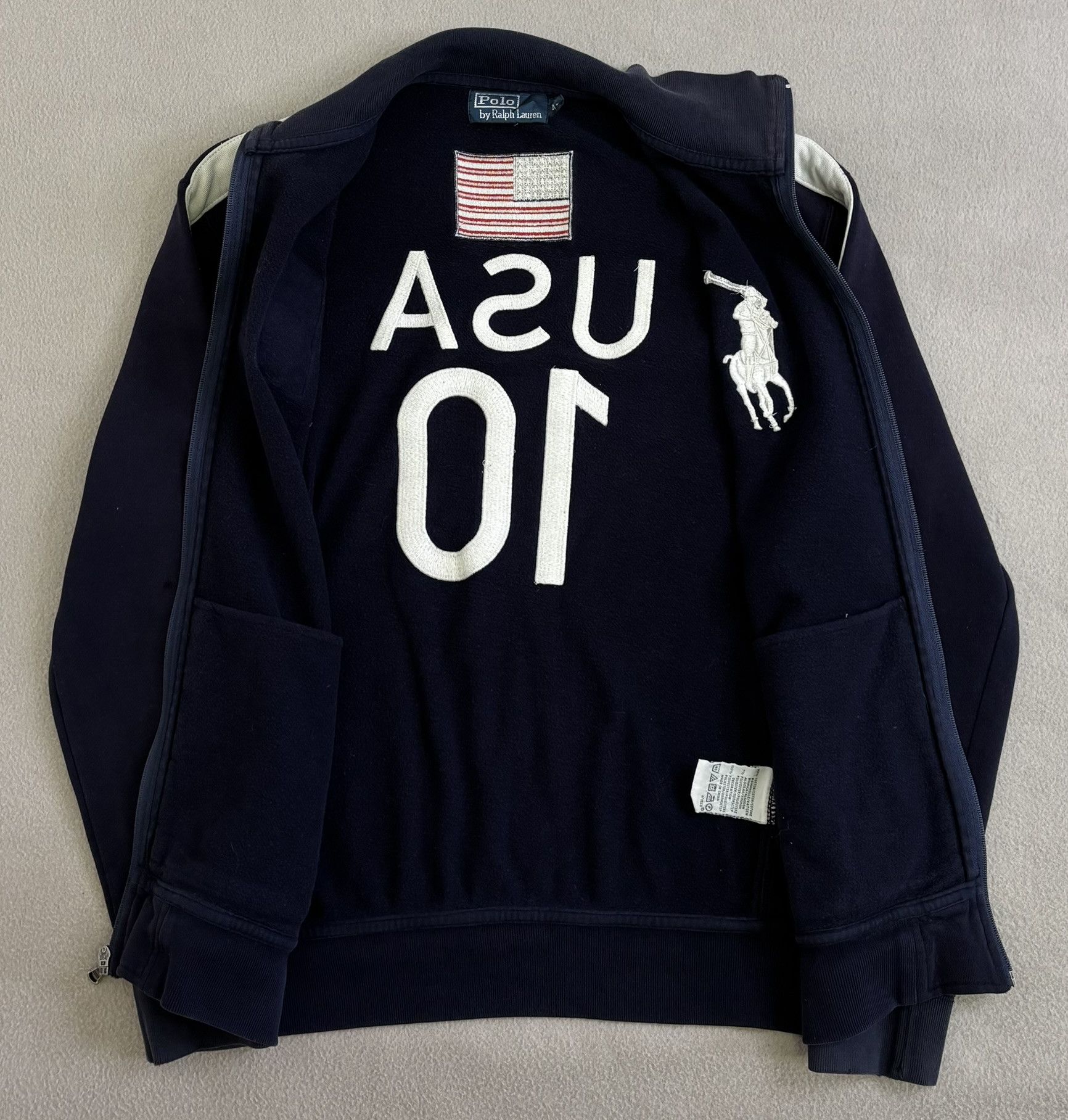 Polo Ralph Lauren × Vintage Polo Ralph Lauren USA 10 zip sweatshirt Medium Size US M / EU 48-50 / 2 - 15 Thumbnail