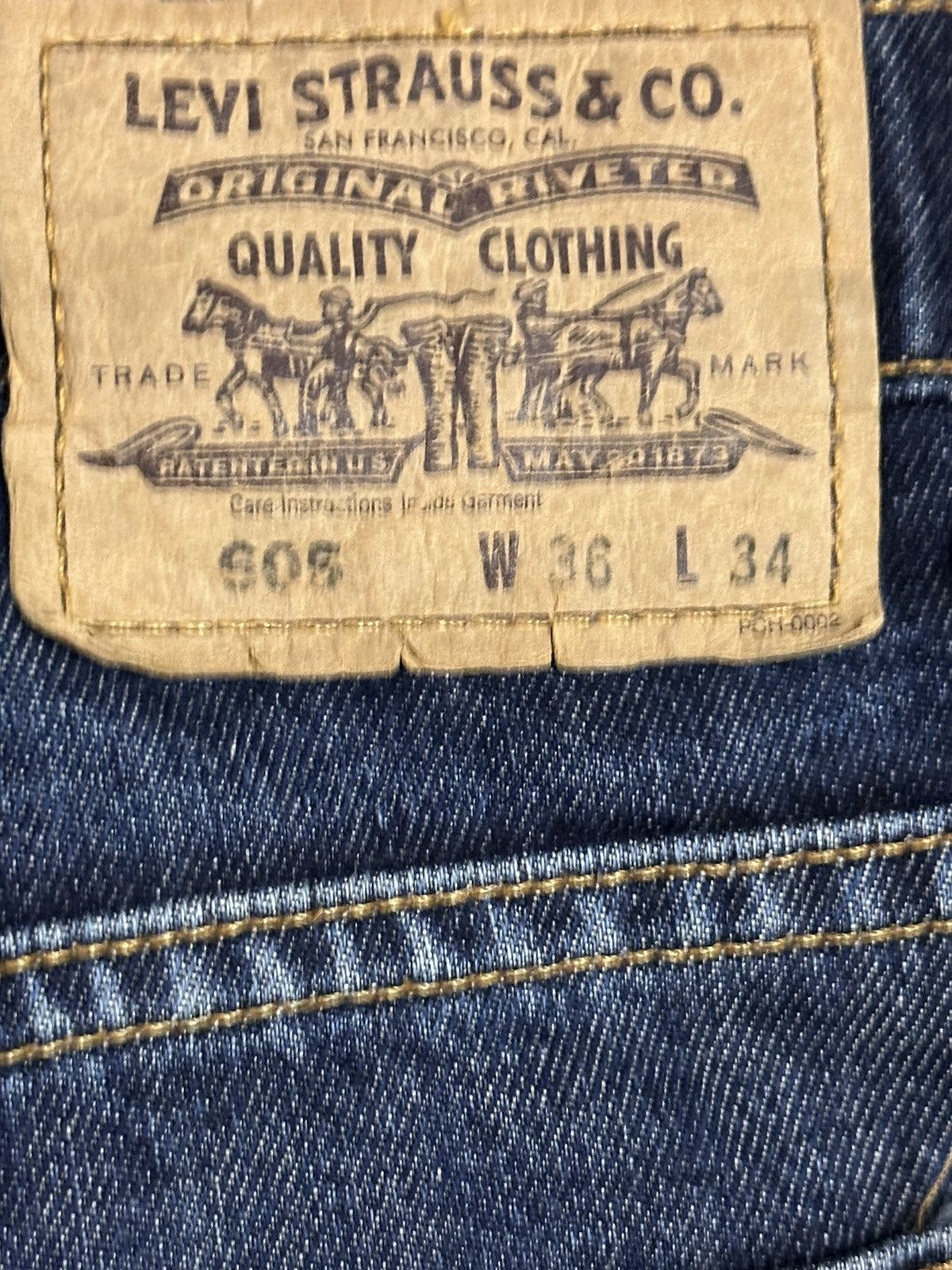 Levi's Vintage 90s Levis 605 Orange Tab Faded Wash Baggy Jeans Size US 36 / EU 52 - 10 Thumbnail